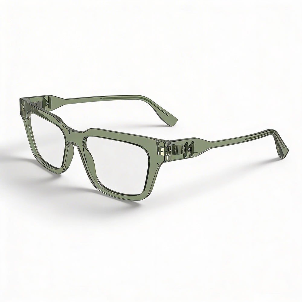Karl Lagerfeld Men's Modern KL6152 Gafas Inyectadas Color Caqui Claro con Lentes de Policarbonato de 52mm