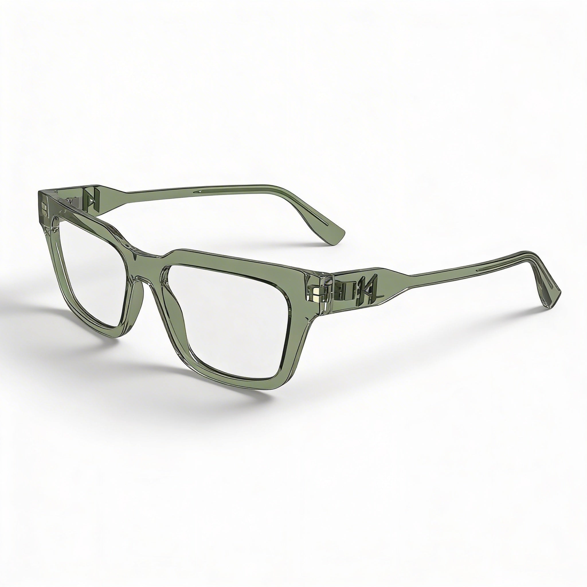 Karl Lagerfeld Men's Modern KL6152 Gafas Inyectadas Color Caqui Claro con Lentes de Policarbonato de 52mm, Photo 1