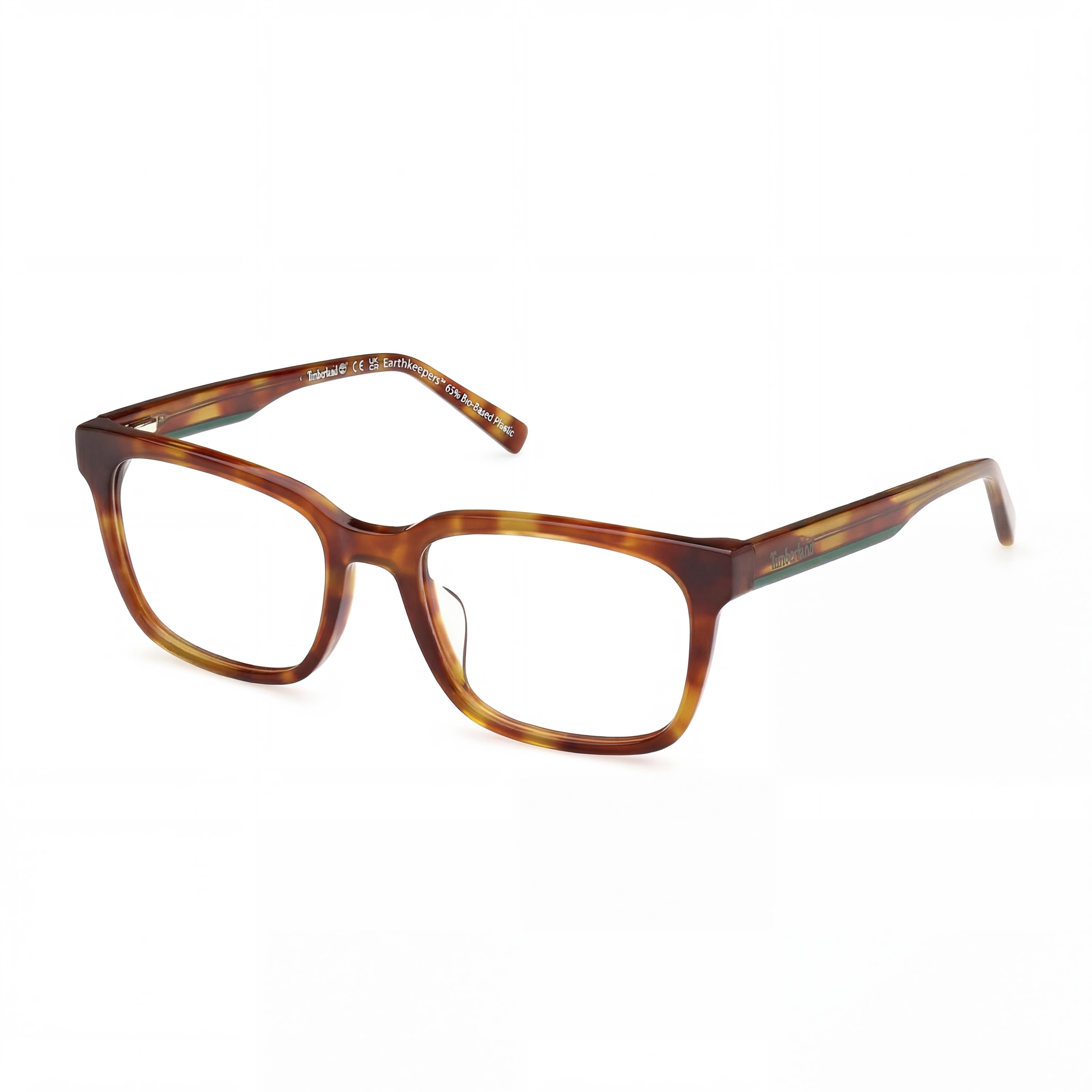 Timberland Tb1846-h Men's Dark Havana Plastic Eyeglasses with Clear Polycarbonate Lenses, 54mm Lens Width, Photo 1