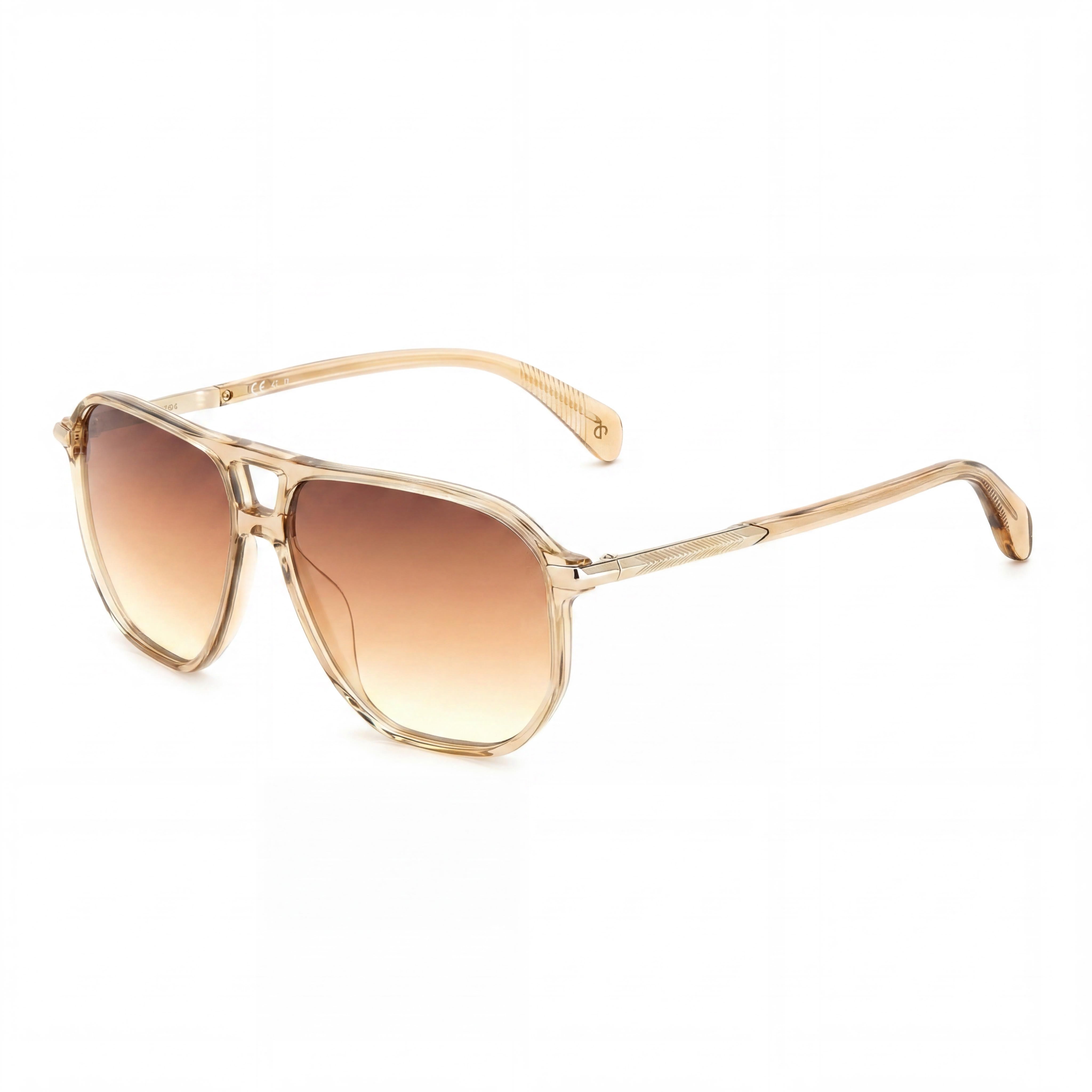rag & bone Modern Heritage Women's Beige Acetate UV Protection Sunglasses with Brown Shaded Brick Lenses 58mm, Photo 1
