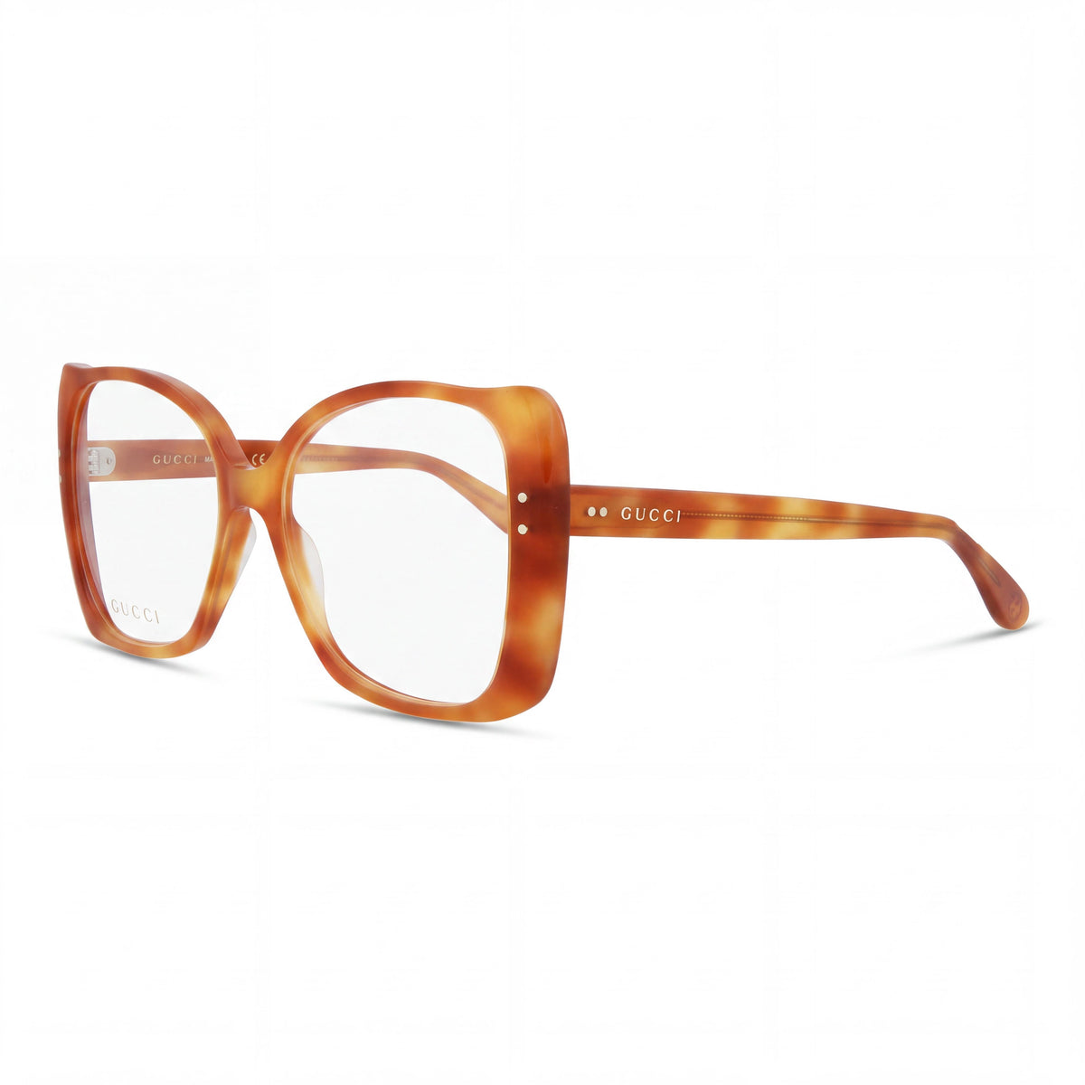 Gucci Gg0473o-003 Women's Acetate Light Havana Tortoiseshell Transparent Oversized Optical Frames 55mm, Photo 1