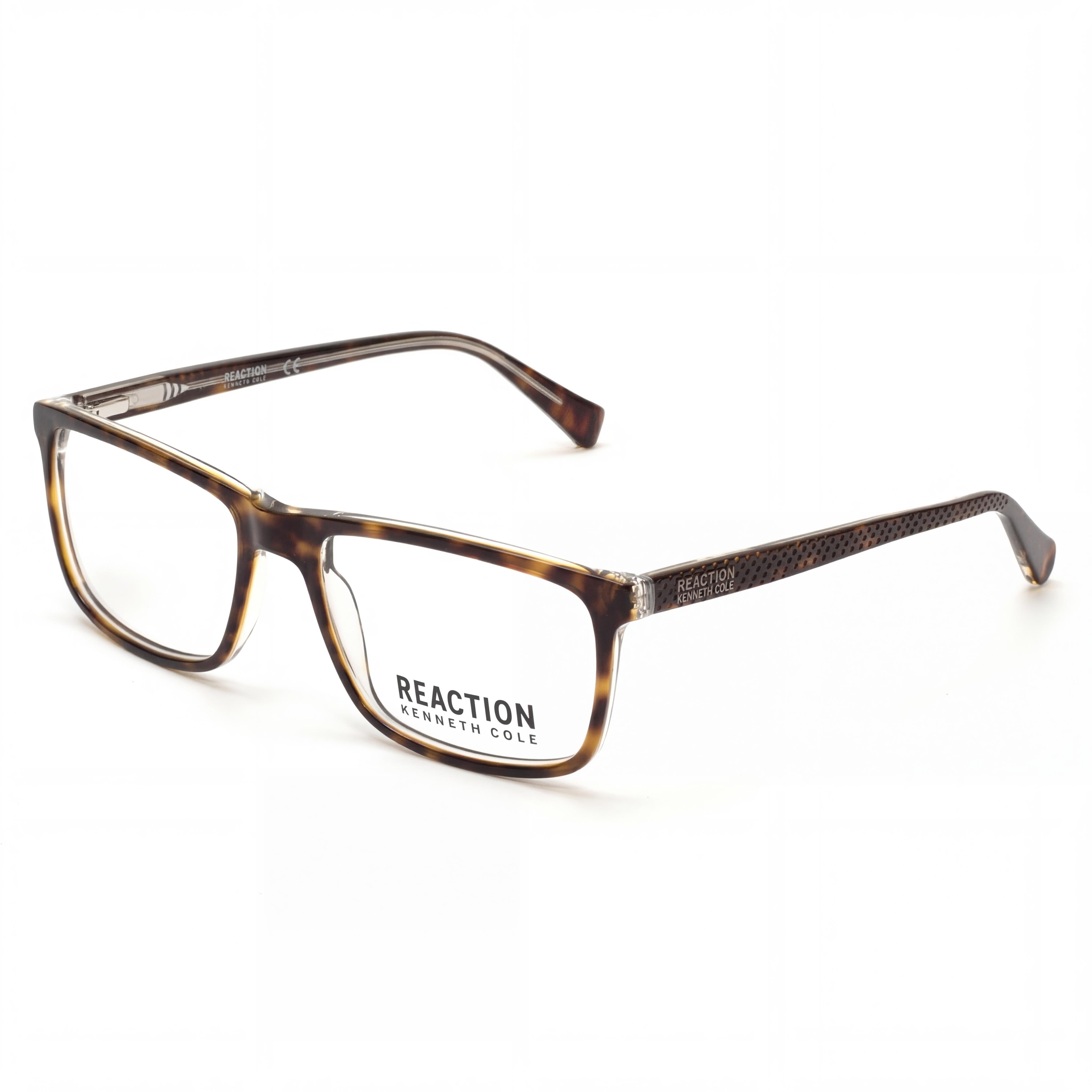 Kenneth Cole REACTION Kc0803 Men's Havana Plastic Frame Dark Havana Sunglasses 54mm, Photo 1