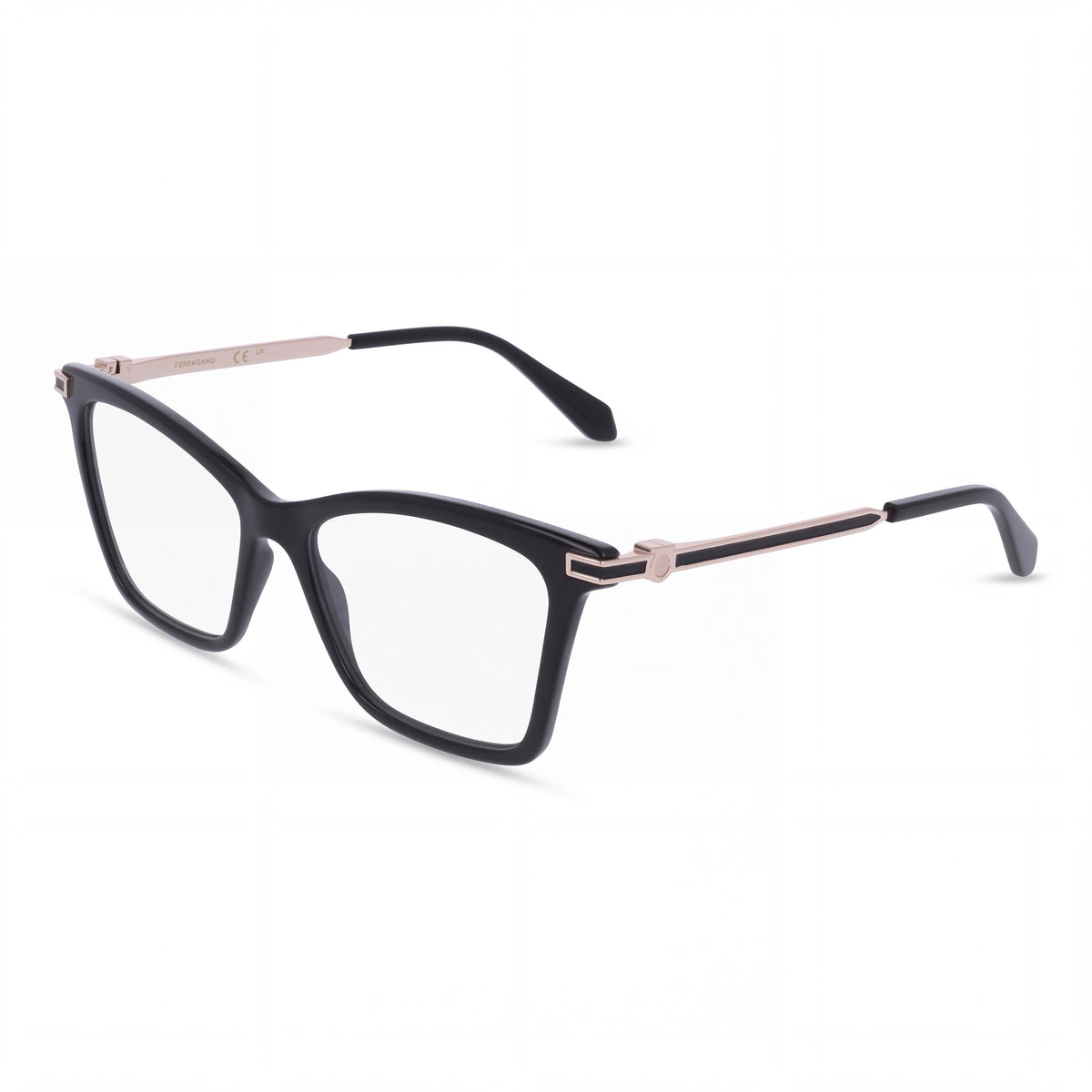 Gafas para hombre Ferragamo Sf3024 con montura de plástico multicolor y lentes transparentes, 53 mm de ancho de lente, Photo 1