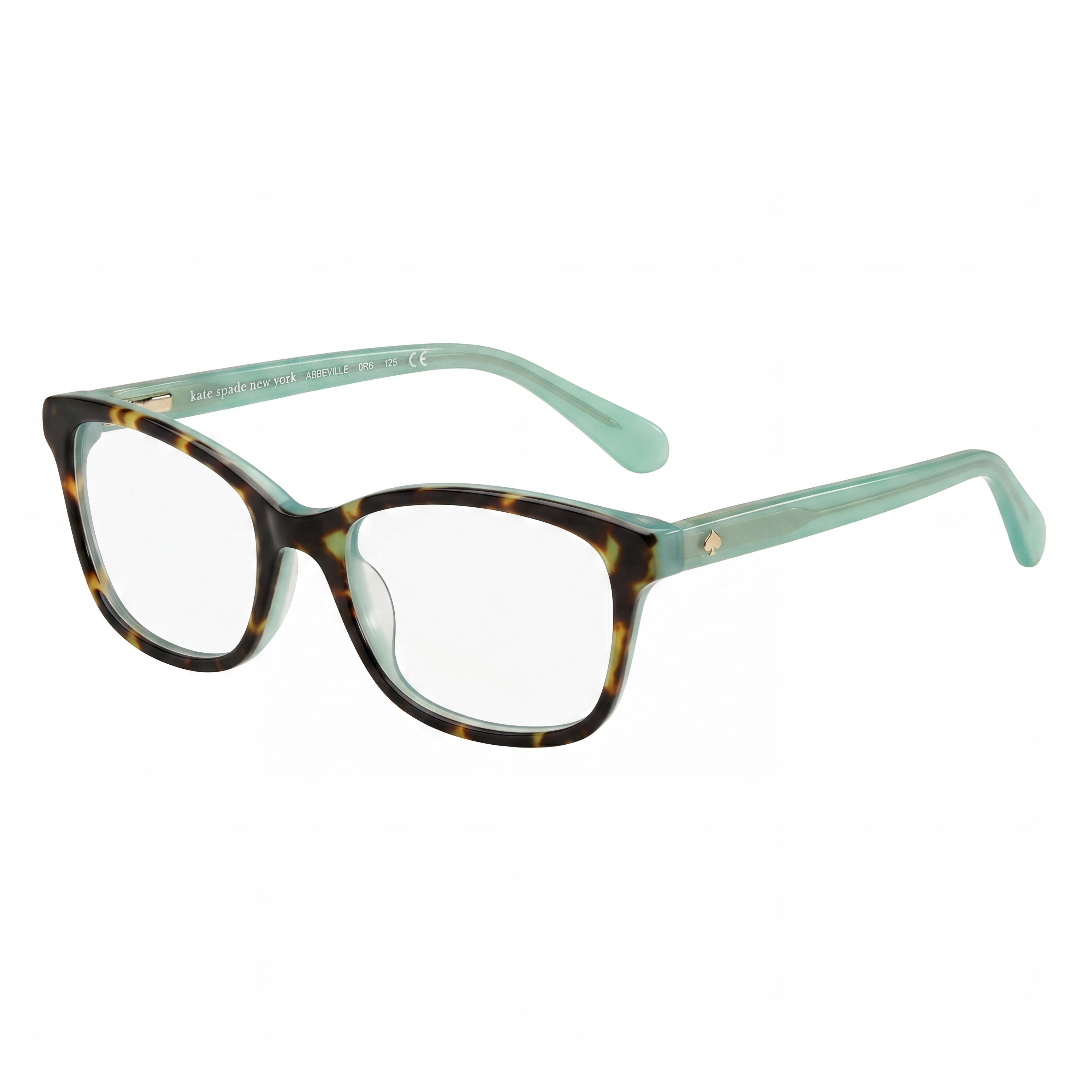 Kate Spade New York Abbeville Women's Havana Gold Plastic Rectangle Havana non- Prescription-Ready Sunglasses 48mm, Photo 1