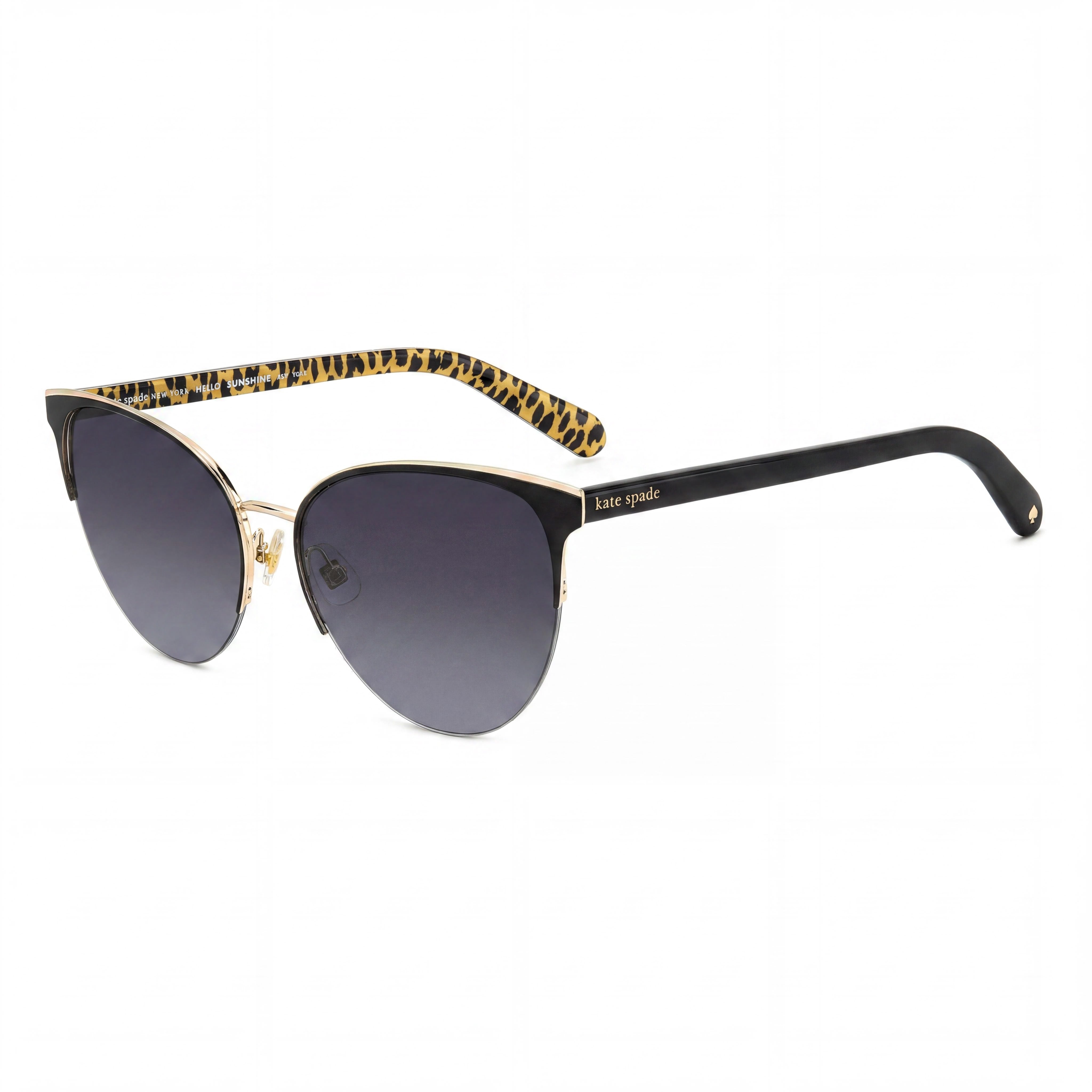 Kate Spade New York Izara/G/S Women's Black Grey Stainless Steel Grey Shaded Lens Non-Polarized UV Protected 57mm Sunglasses, Photo 1