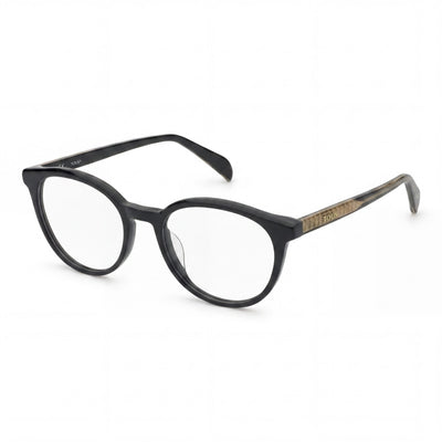 Gafas Tous Classical para mujer, de acetato de celulosa negro brillante, con lentes transparentes de demostración, graduadas, 51 mm