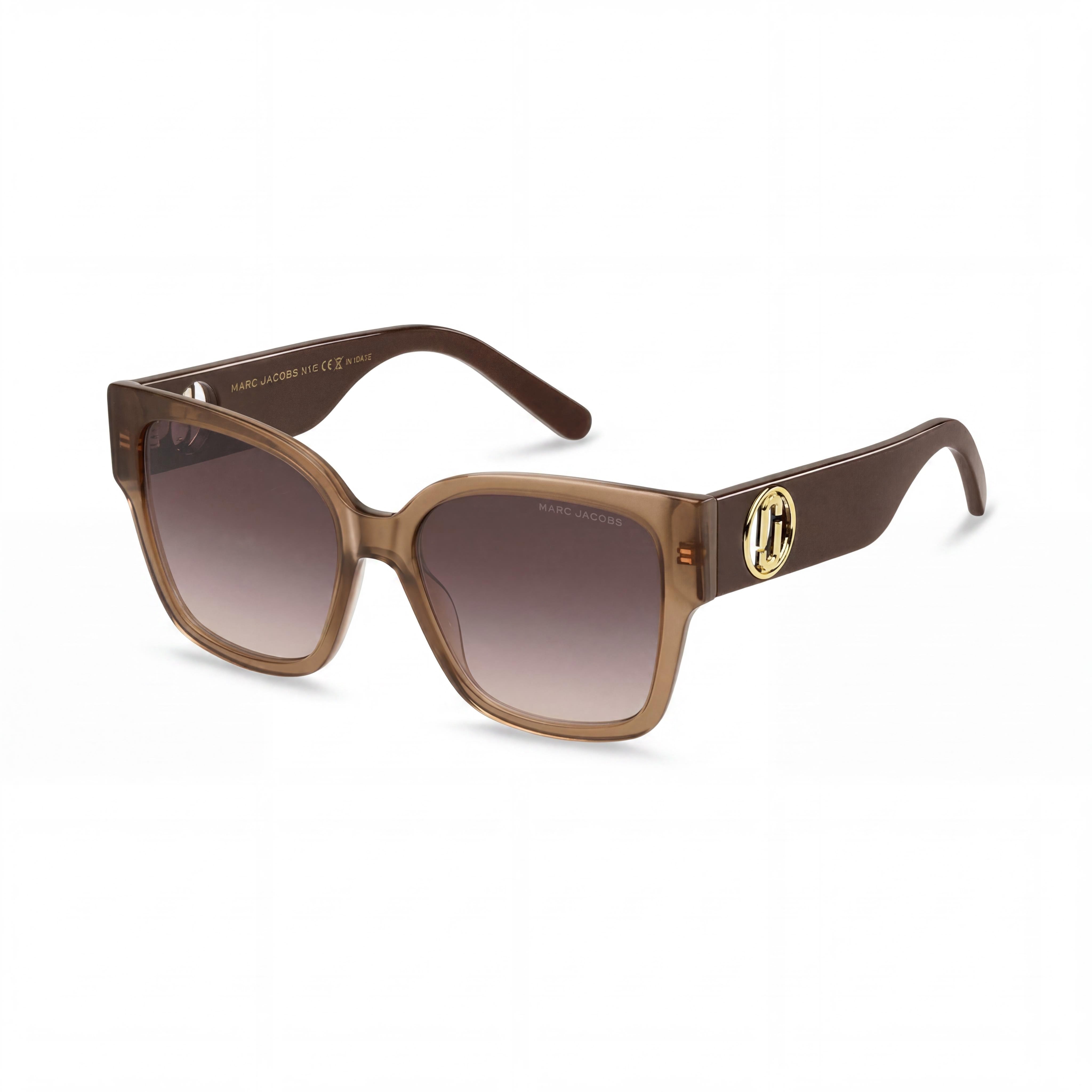 Marc Jacobs Marc 698/S Women's Acetate Brick Brown Clear Non-Polarized UV Protected Sunglasses 54mm, Photo 1