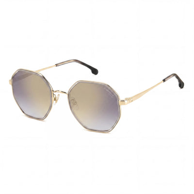 Carrera 3029/S Unisex Casual Gray Metal Non-Polarized Sunglasses, Grey Shaded Gold Mirror Lenses, 53mm, 100% UV Protection