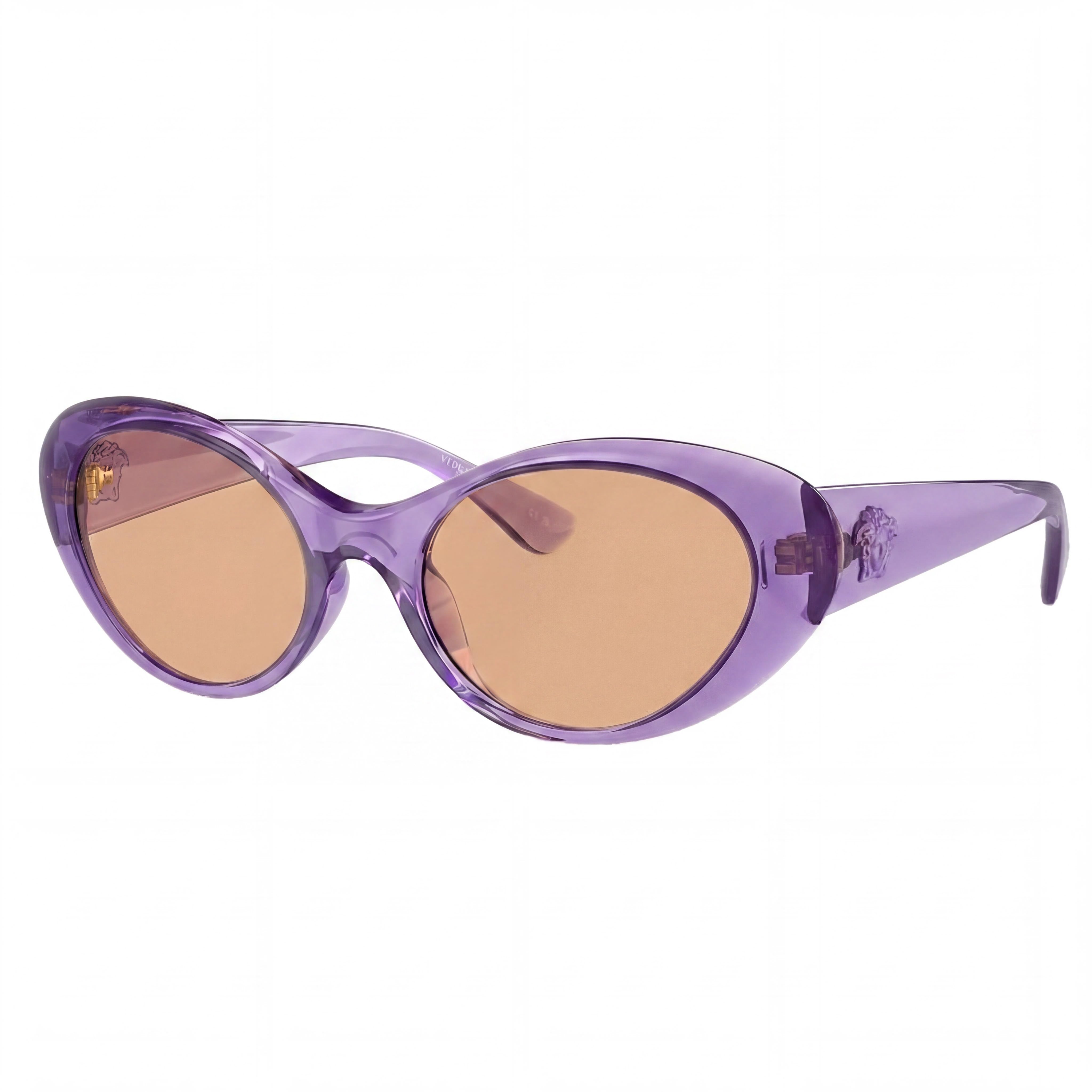 Gafas de sol Versace Ve 4455u para mujer, de plástico multicolor, montura completa, marrón oscuro, con protección UV, 53 mm, Photo 1