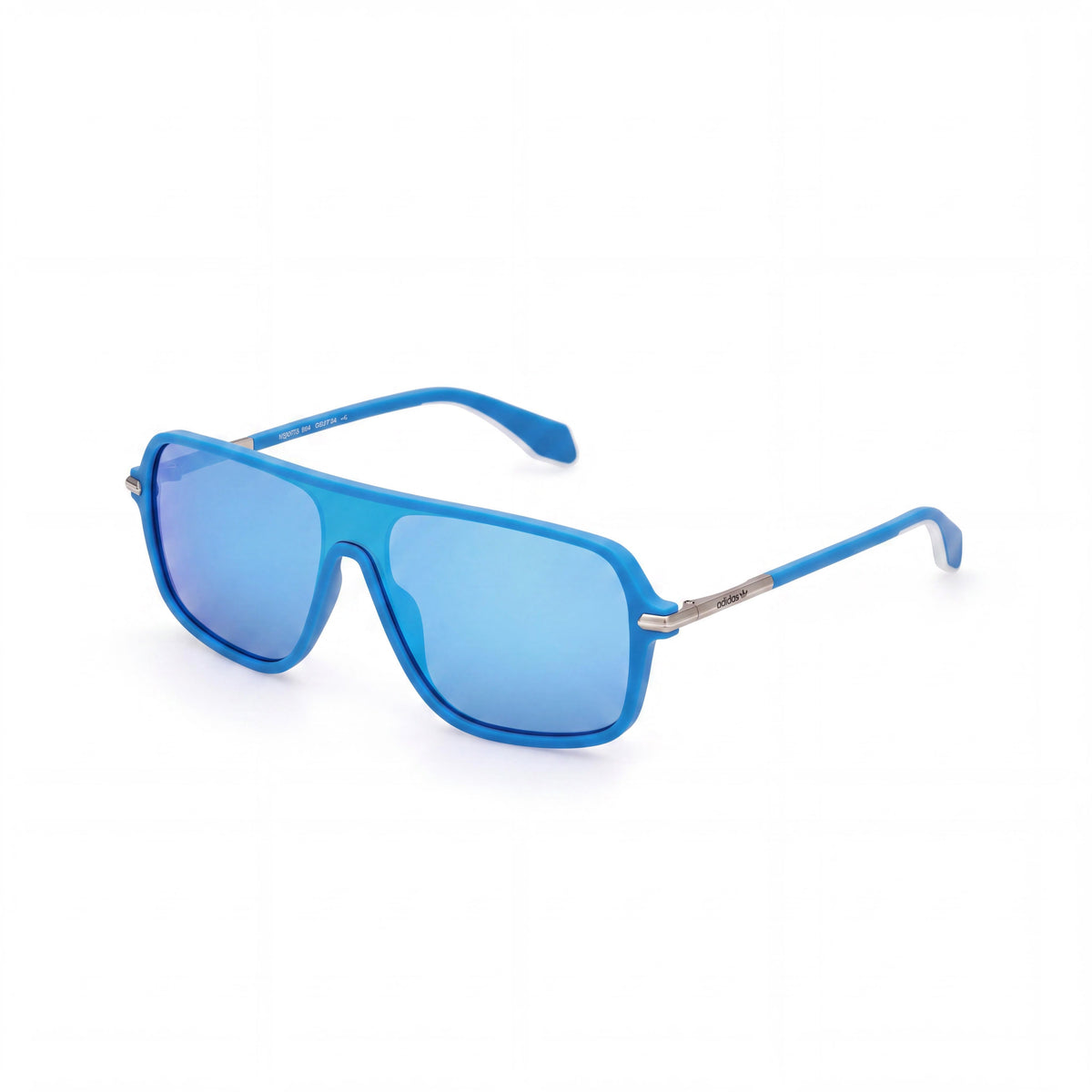adidas Unisex Sunglasses with UV Protection, Matte Light Blue Plastic Frame, Blue Mirror Lenses, Photo 1