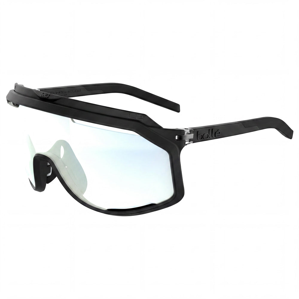 bollé The One Road Premium Unisex White Circles Thermoplastic Polyurethane Visor Phantom Clear Green Photochromic 143