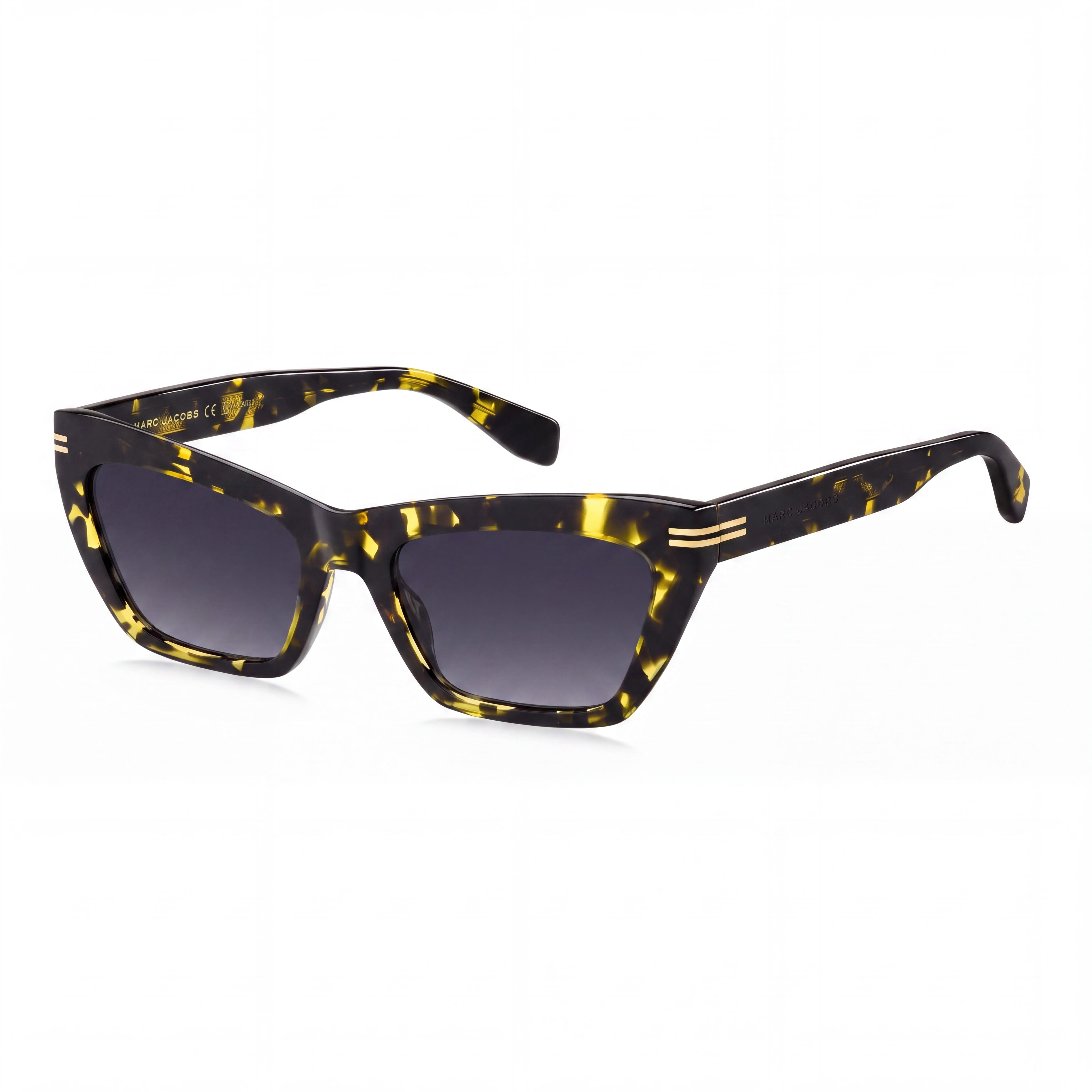 Marc Jacobs Mj 1112/S Women's Black Crystal Acetate Sunglasses, Dark Grey Shaded Polycarbonate Lenses, UV Protection 54mm, Photo 1