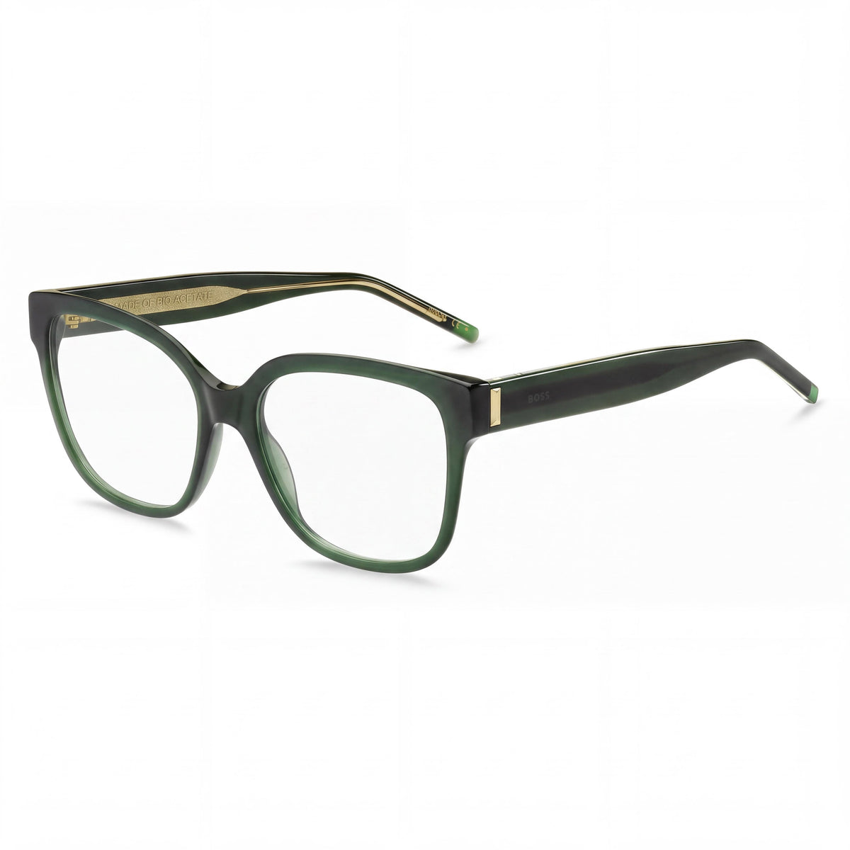 Hugo Boss 106563 Women's Green Acetate Frame, Green Polycarbonate Lens Eyewear 54-17-145, Photo 1