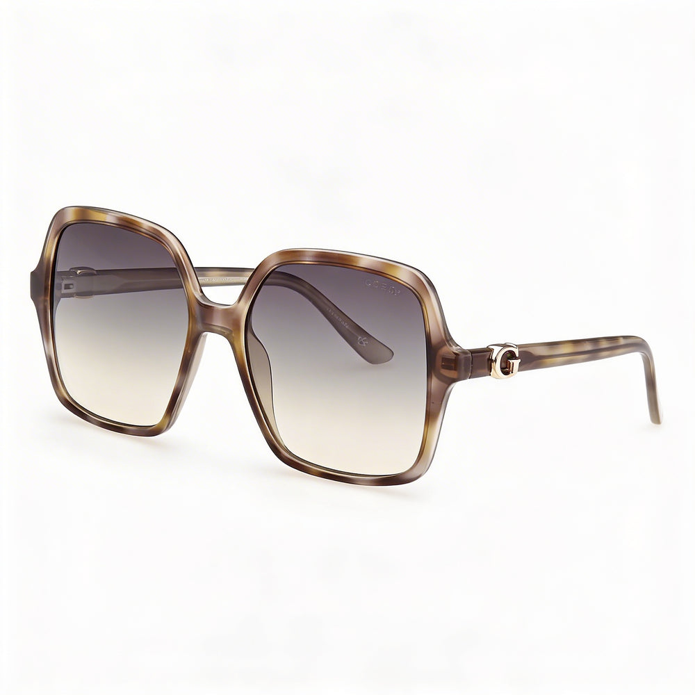 Guess Women's Oversized Plastic Square Sunglasses, Light Green Frame, Gradient Green Lenses, UV Protection, 57mm