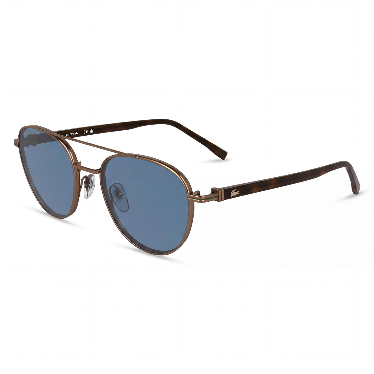 Lacoste L271s N Men's Classic Metal Amber Gold Yellow UV 400 Non-Polarized Sunglasses 54mm, Photo 1