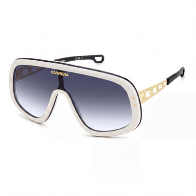 Gafas de sol Carrera modernas unisex de metal chapado en oro blanco y TR90, lentes 99 mm, puente 1 mm, patillas 140 mm
