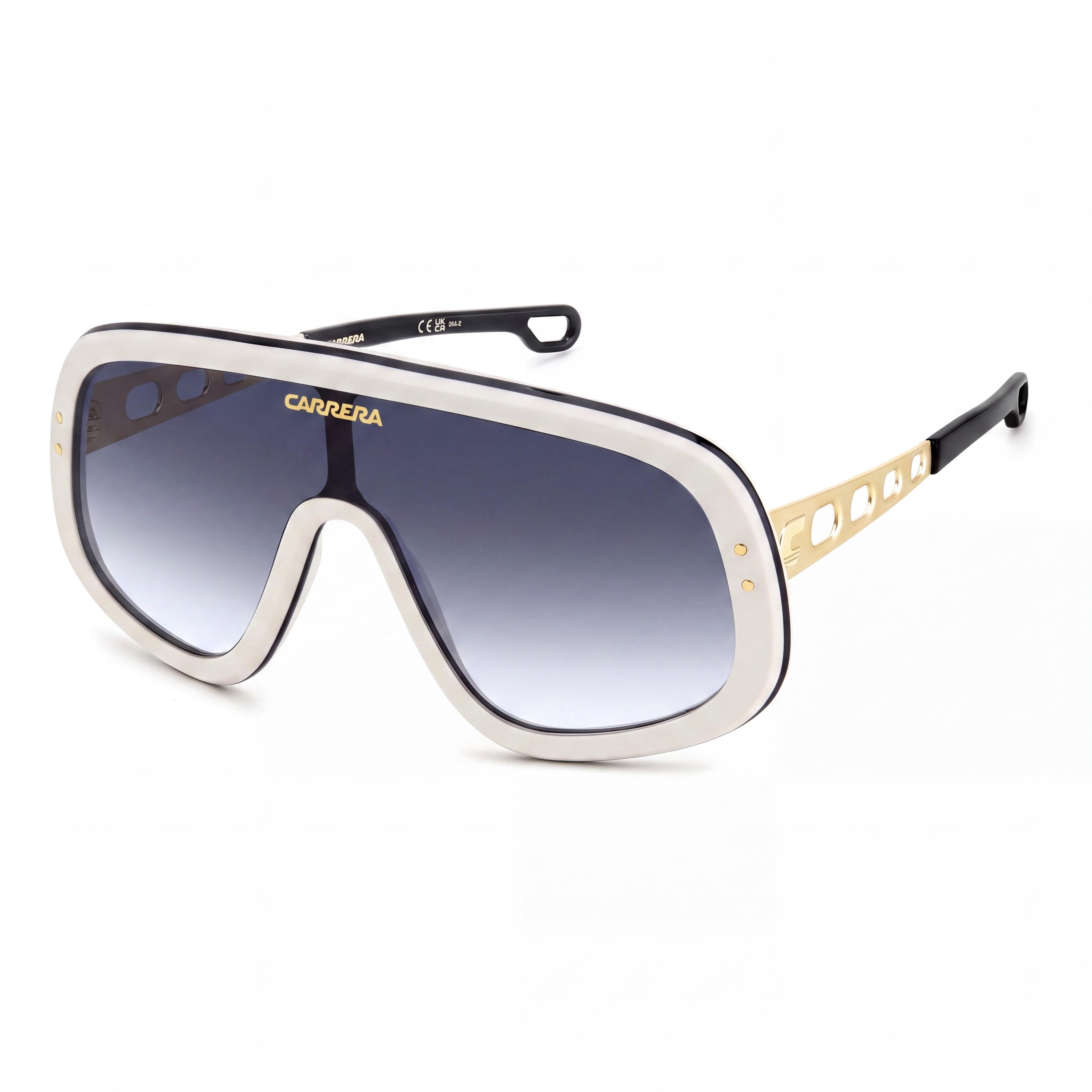 Gafas de sol Carrera modernas unisex de metal chapado en oro blanco y TR90, lentes 99 mm, puente 1 mm, patillas 140 mm, Photo 1
