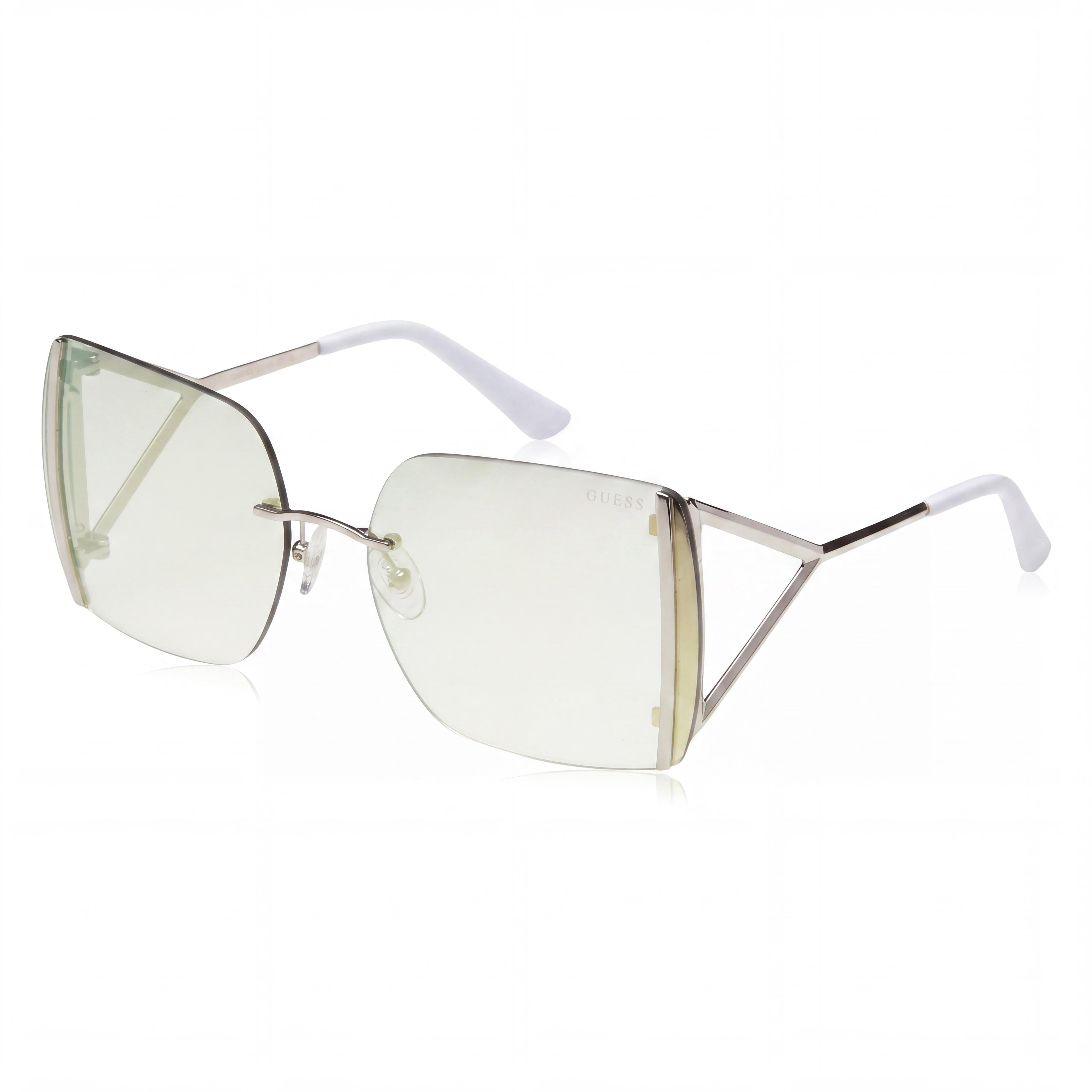 GUESS GU771810C62 Women's Metal Light Nickeltin Smoke Mirror UV Protection 62mm Sunglasses, Photo 1