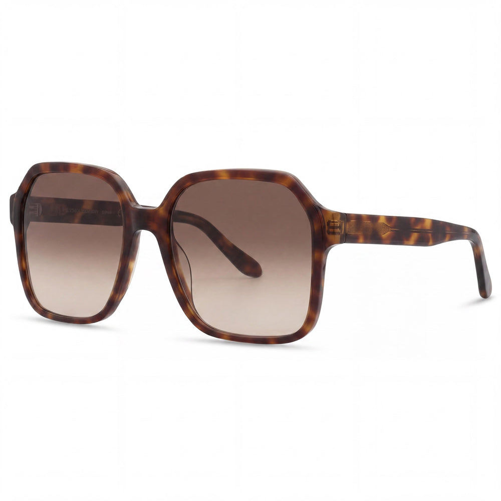 Gafas de sol cuadradas de acetato color tortuga para mujer Ferragamo SF1069S, lentes degradadas grises, 100 % protección UV, 56 mm