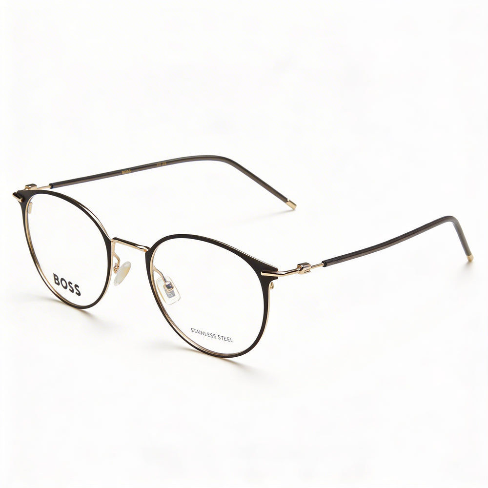 Hugo Boss Modern Unisex Black Gold Alloy Steel Non-polarised 50mm Sunglasses