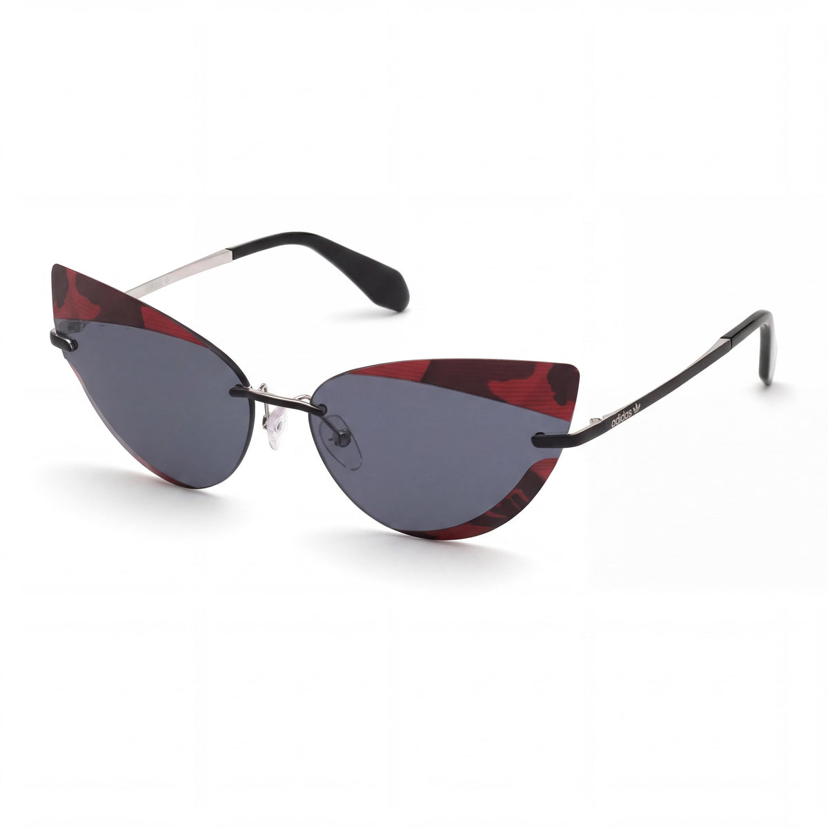 adidas Originals Gafas de Sol Casuales para Mujer con Montura Metálica Negra Mate y Cristales Ahumados, Protección UV, 64mm, Photo 1