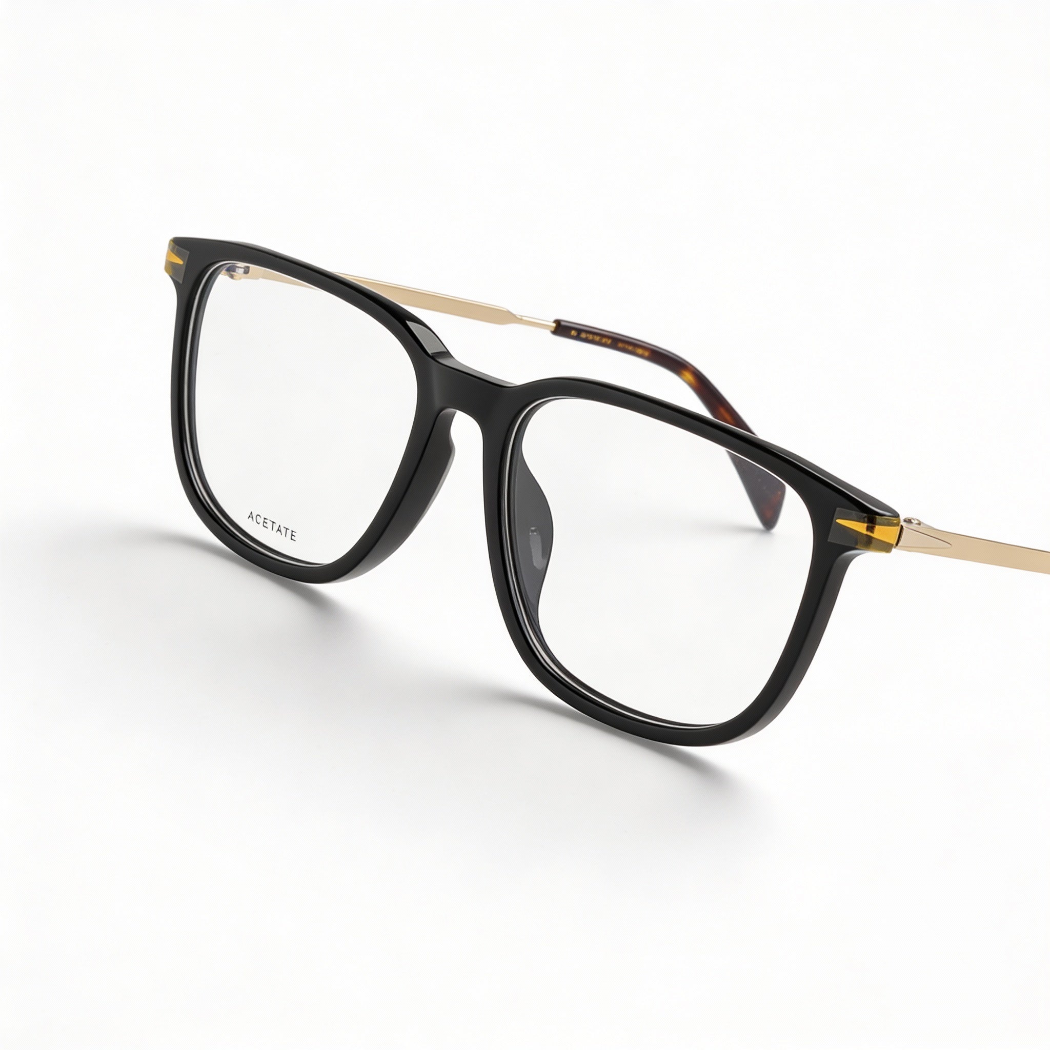 David Beckham Db 7074/F Men's Rectangular Plastic Frame Polycarbonate Lens Black Gold 55mm Eyewear, Photo 1