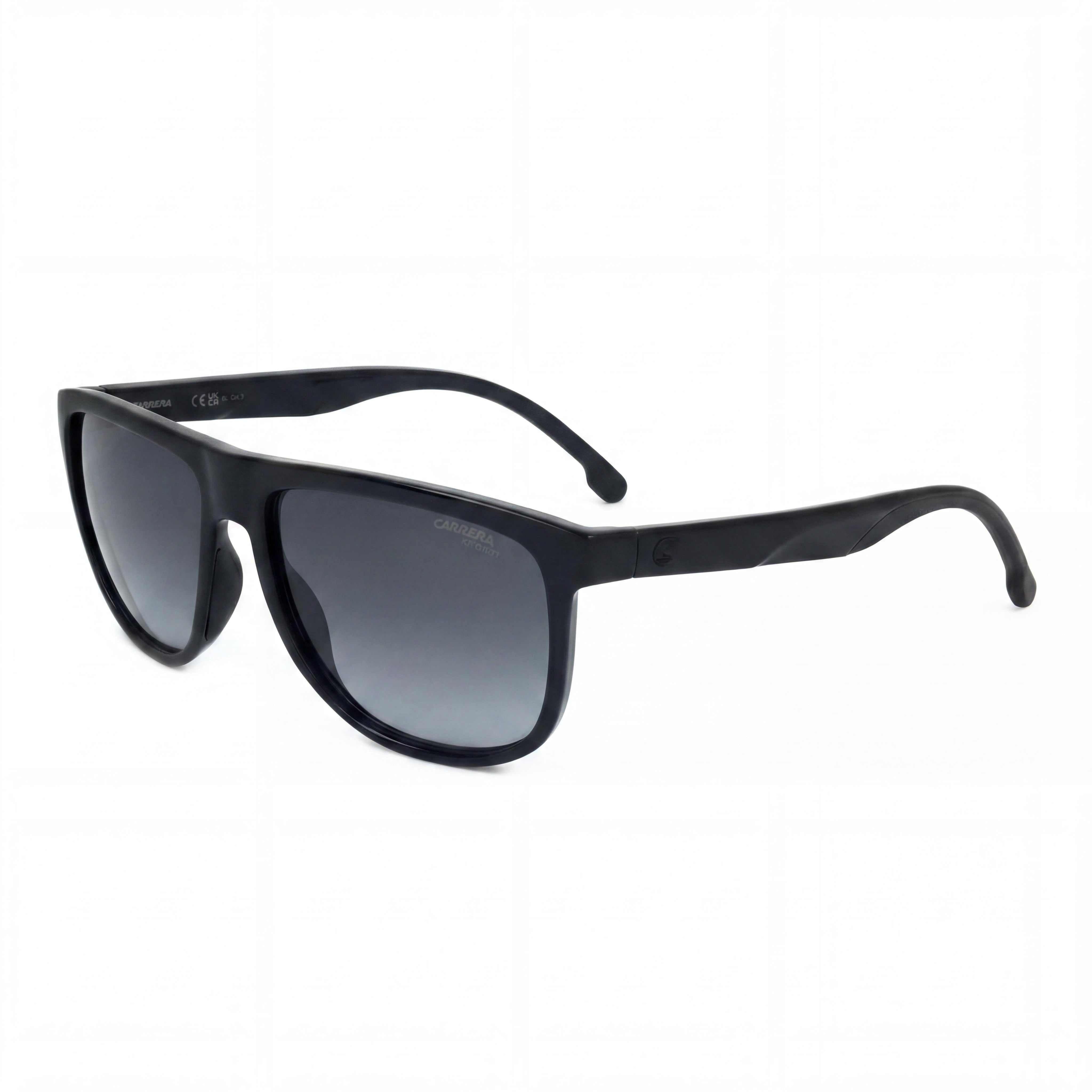 Gafas de sol Carrera Casual Unisex de elastómero termoplástico negro con protección UV oscura de 58 mm, Photo 1