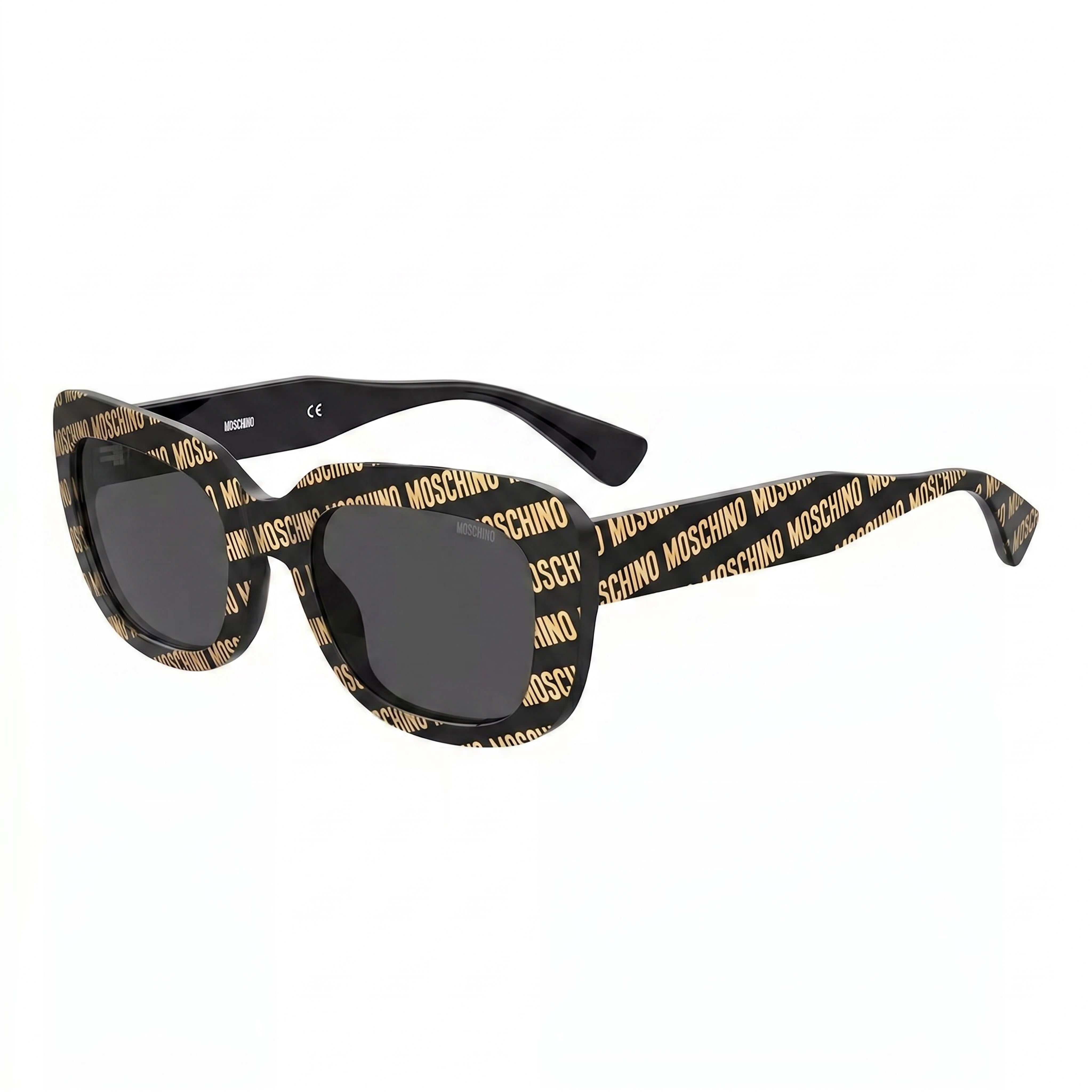 Gafas de sol Moschino MOS132/S para mujer con montura de plástico con diseño de mariposa, lentes negras, 100 % UV, 53 mm, Photo 1