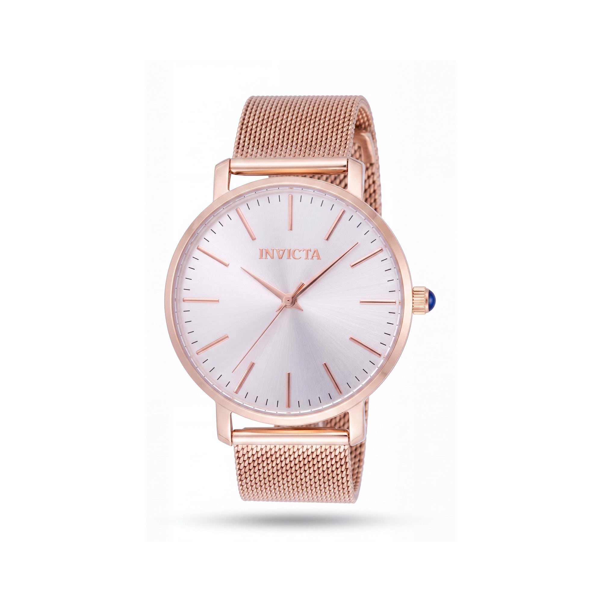 Invicta Angel 48847 Women's Rose Gold-tone Stainless Steel Mesh Bracelet Silver Dial Watch 38mm, Photo 1