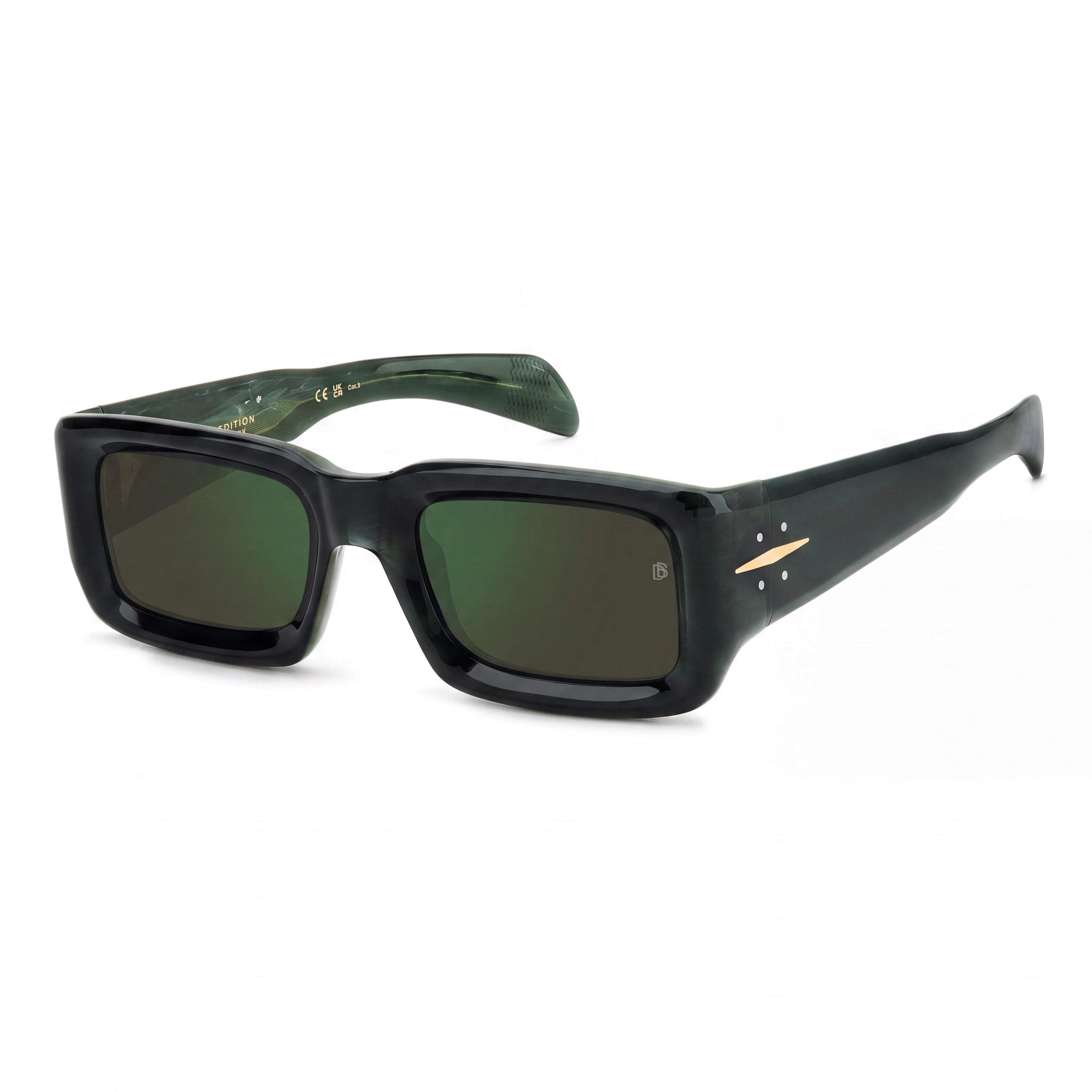 David Beckham Db 7131/S Women's Green Marble Gold Acetate UV Protection Non-Polarized Sunglasses 52mm, Photo 1