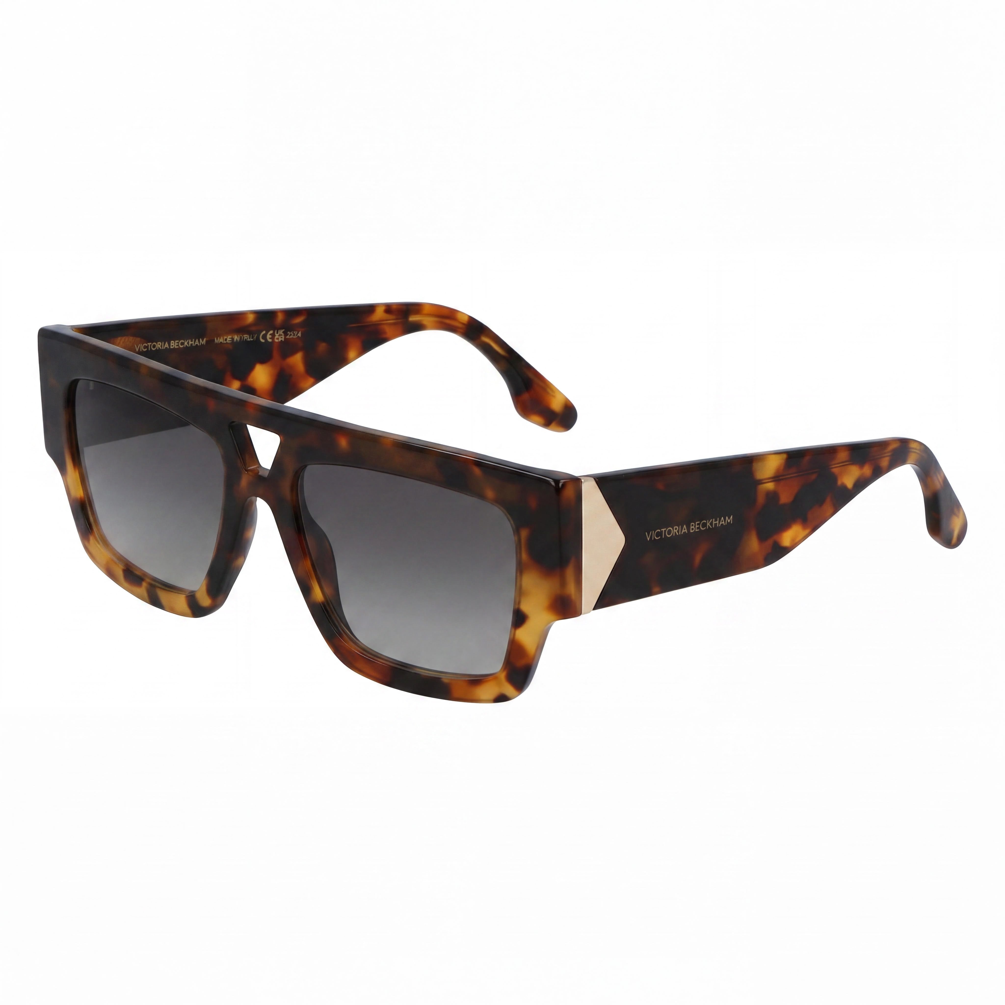 Gafas de sol Victoria Beckham Modern VB651S para hombre, color habana oscuro, magnesio degradado, no polarizadas, 55 mm, Photo 1