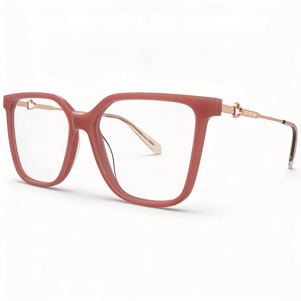 Gafas de sol Love Moschino para mujer, rectangulares/cuadradas, con montura de acetato multicolor y lentes blancas, talla 52-15-140