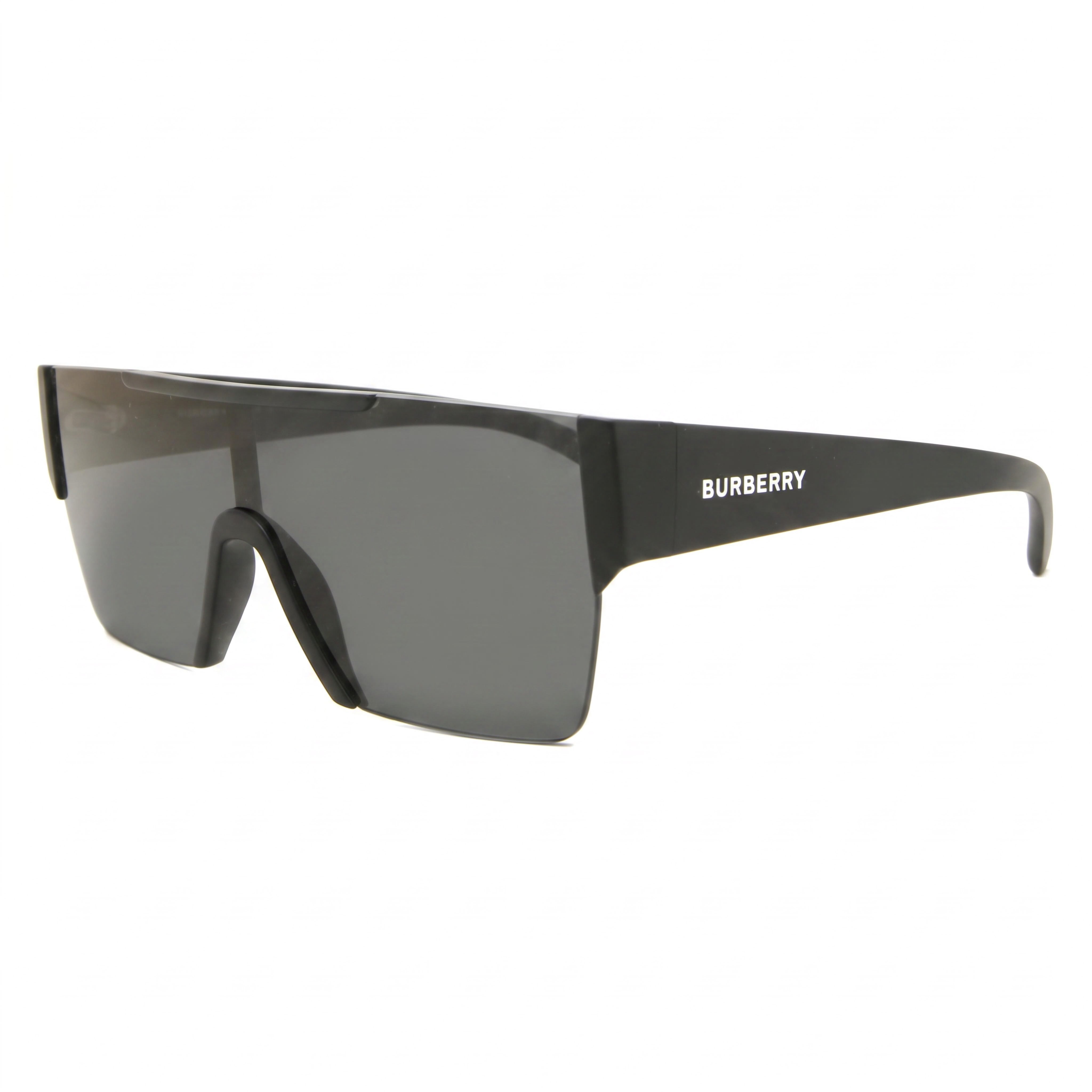 BURBERRY be 4291 Gafas de sol unisex de plástico negro mate con lentes grises, protección UV, 38-140 mm, Photo 1