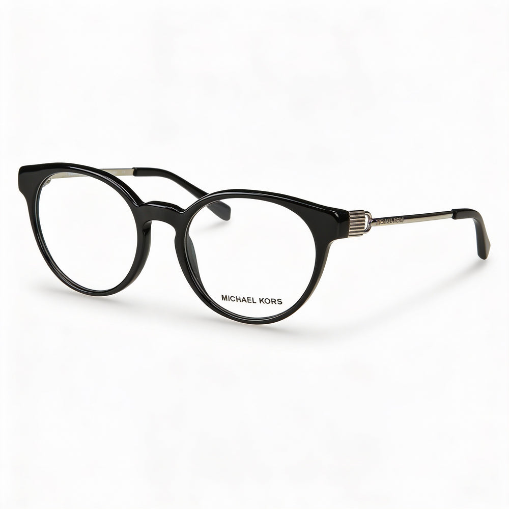 Gafas Michael Kors Kea MK4048 para mujer, montura redonda de plástico negra, 51 mm