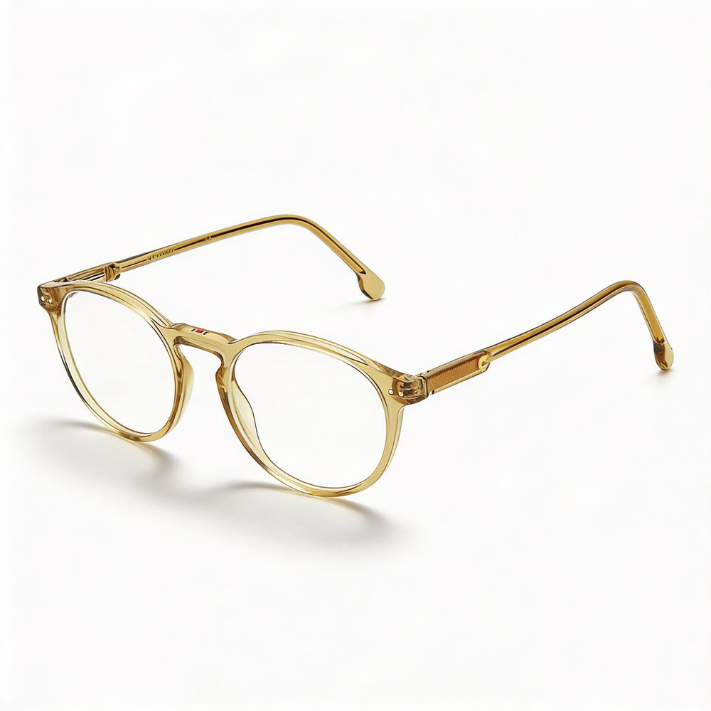 Gafas Carrera 2026t unisex con montura de plástico en color champán, lentes de 51 mm, puente de 19 mm y patillas de 145 mm