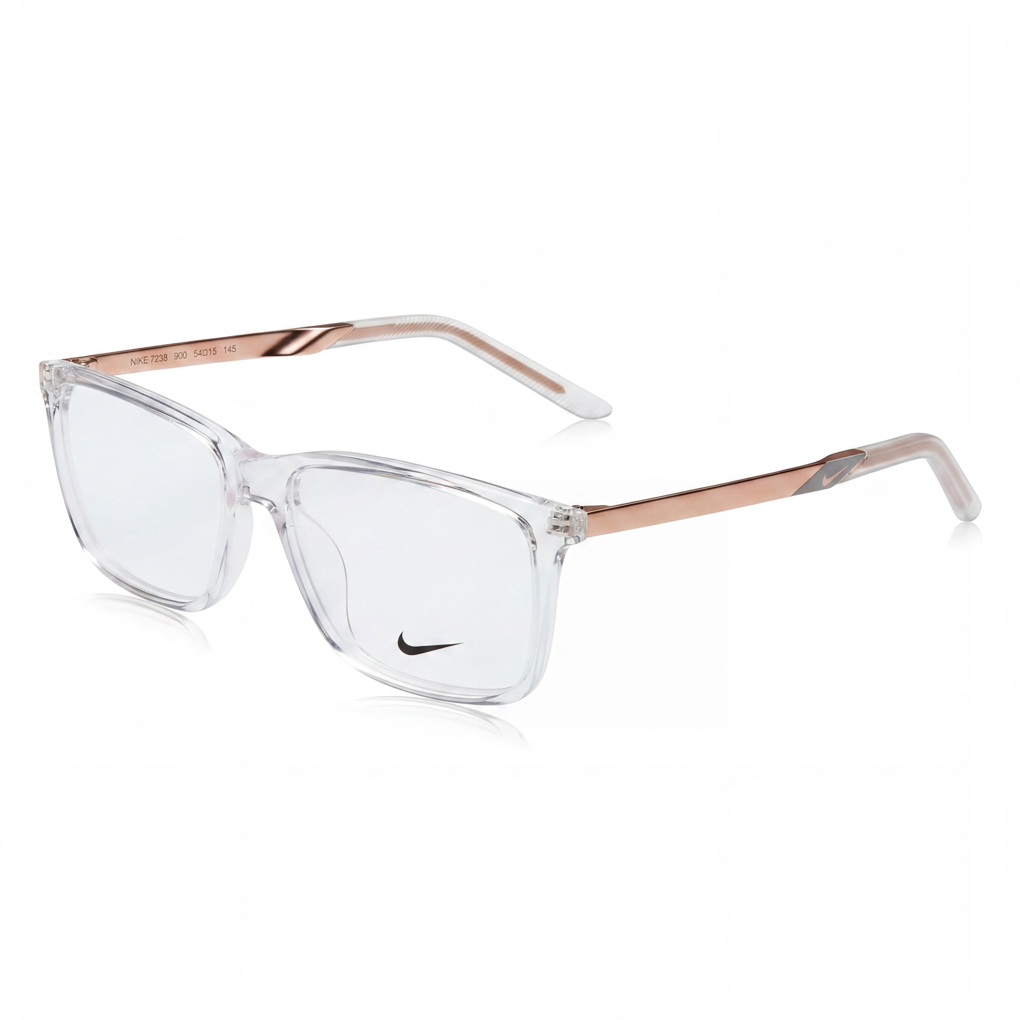 Montura de gafas Nike Modern unisex de acetato transparente, ancho de lente de 54 mm, con lentes de demostración no funcionales, Photo 1