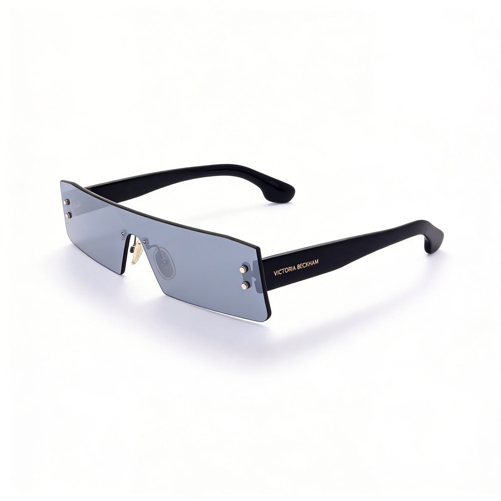 Victoria Beckham Vb241s Unisex Sunglasses, Black Plastic Frame, Gray Silver Flash UV Protected Lenses 62mm