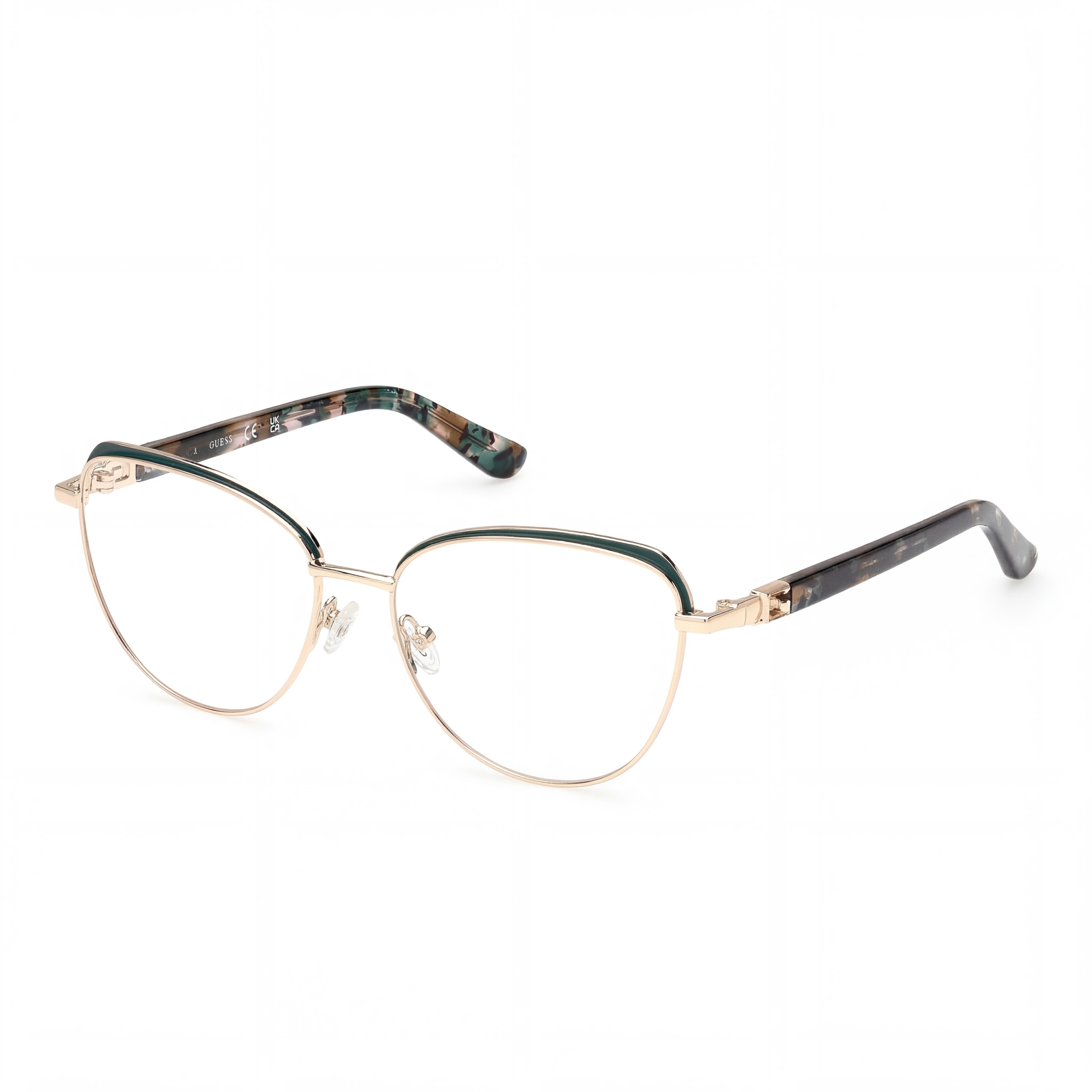 GUESS Gu2982 Women's Dark Green Metal Frame Sunglasses with Dark Green Polycarbonate Lenses 53mm, Photo 1