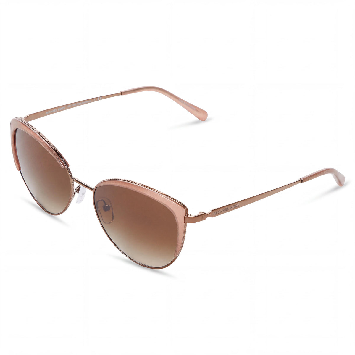 Michael Kors Key Biscayne MK1046 Women's Mink Brown Metal Cat Eye Gradient Non-Polarized UV Protection Sunglasses 56mm, Photo 1