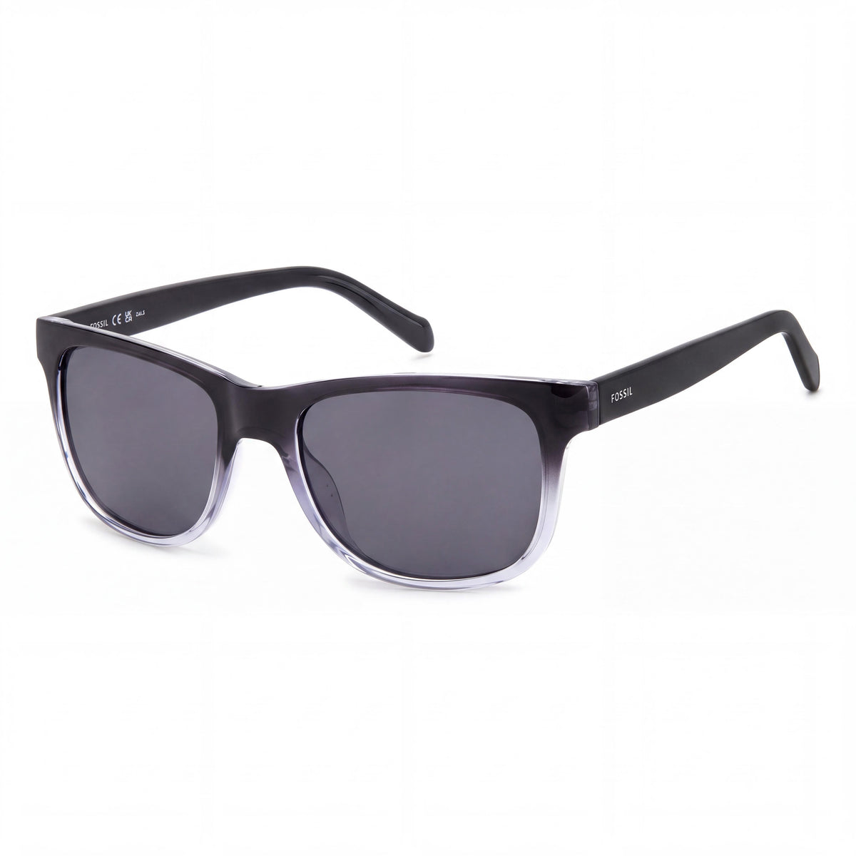 Gafas de sol Fossil Casual de policarbonato con cristal sombreado negro no polarizadas para hombre, 55-19-145, Photo 1