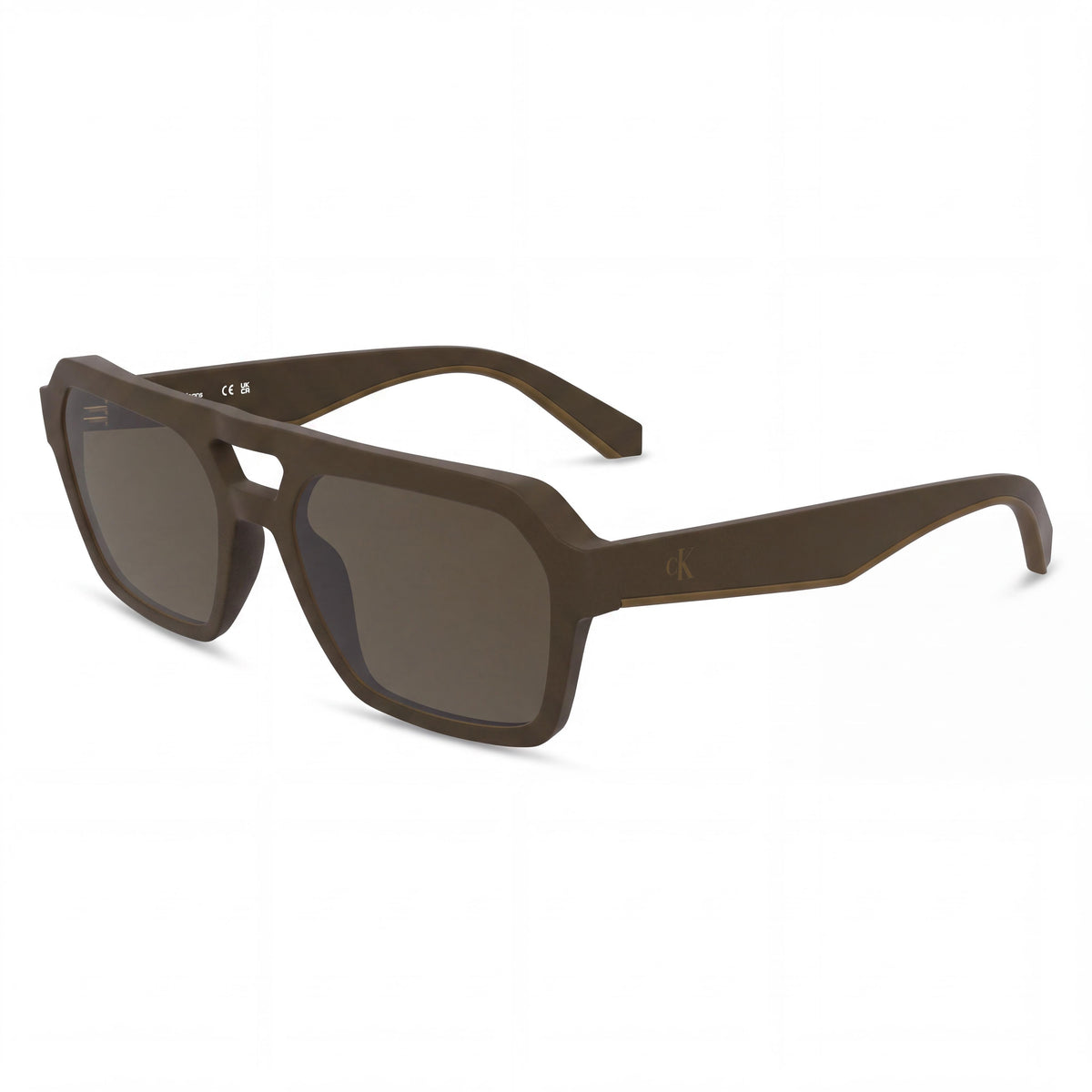 Calvin Klein Jeans Ckj25603s Women's Classic Matte Brown Plastic UV Non-Polarized Solid Brown Lens Sunglasses 56mm, Photo 1