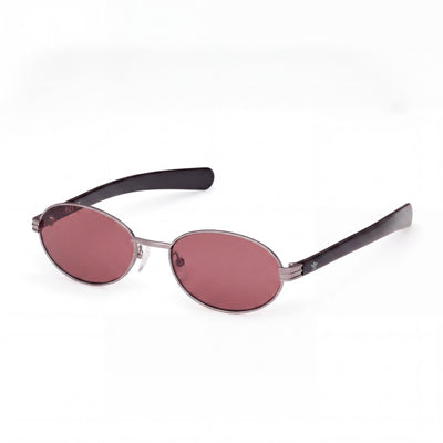 adidas Originals Casual Unisex Metal Sunglasses with Bordeaux Lenses, Matte Light Ruthenium, UV 400, 54mm