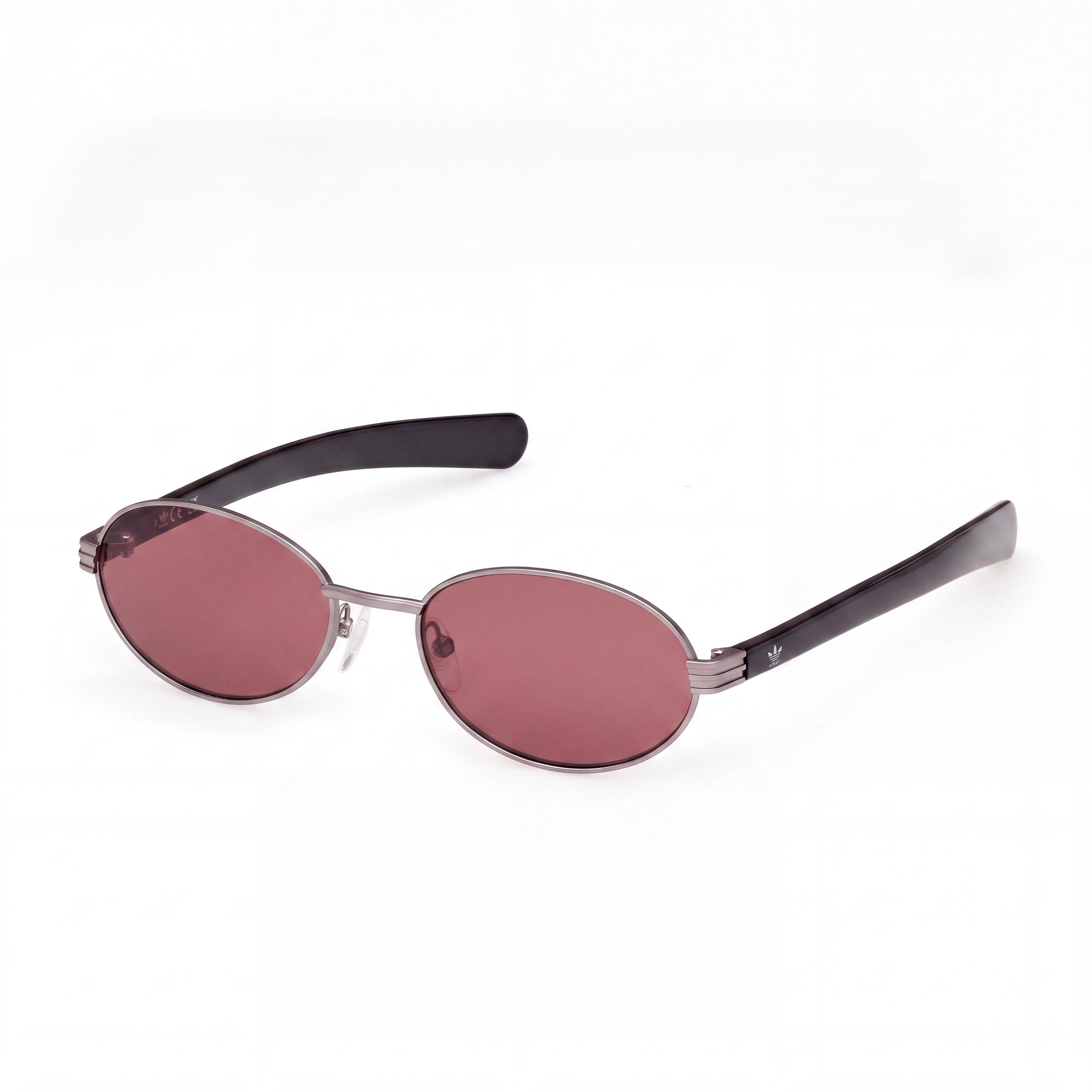 Gafas de sol unisex adidas Originals Casual de metal con lentes burdeos, rutenio claro mate, UV 400, 54 mm, Photo 1