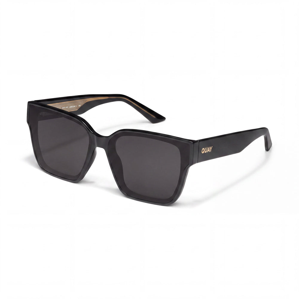 QUAY AUSTRALIA Drive in Unisex Gafas de Sol Cuadradas de Montura Inyectada Negra Protección UV 66mm