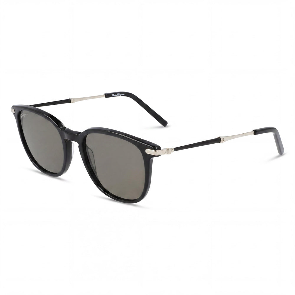 Salvatore Ferragamo Contemporary SF1015S Unisex Black Acetate Full-Rim Square 52mm UV Protected Sunglasses