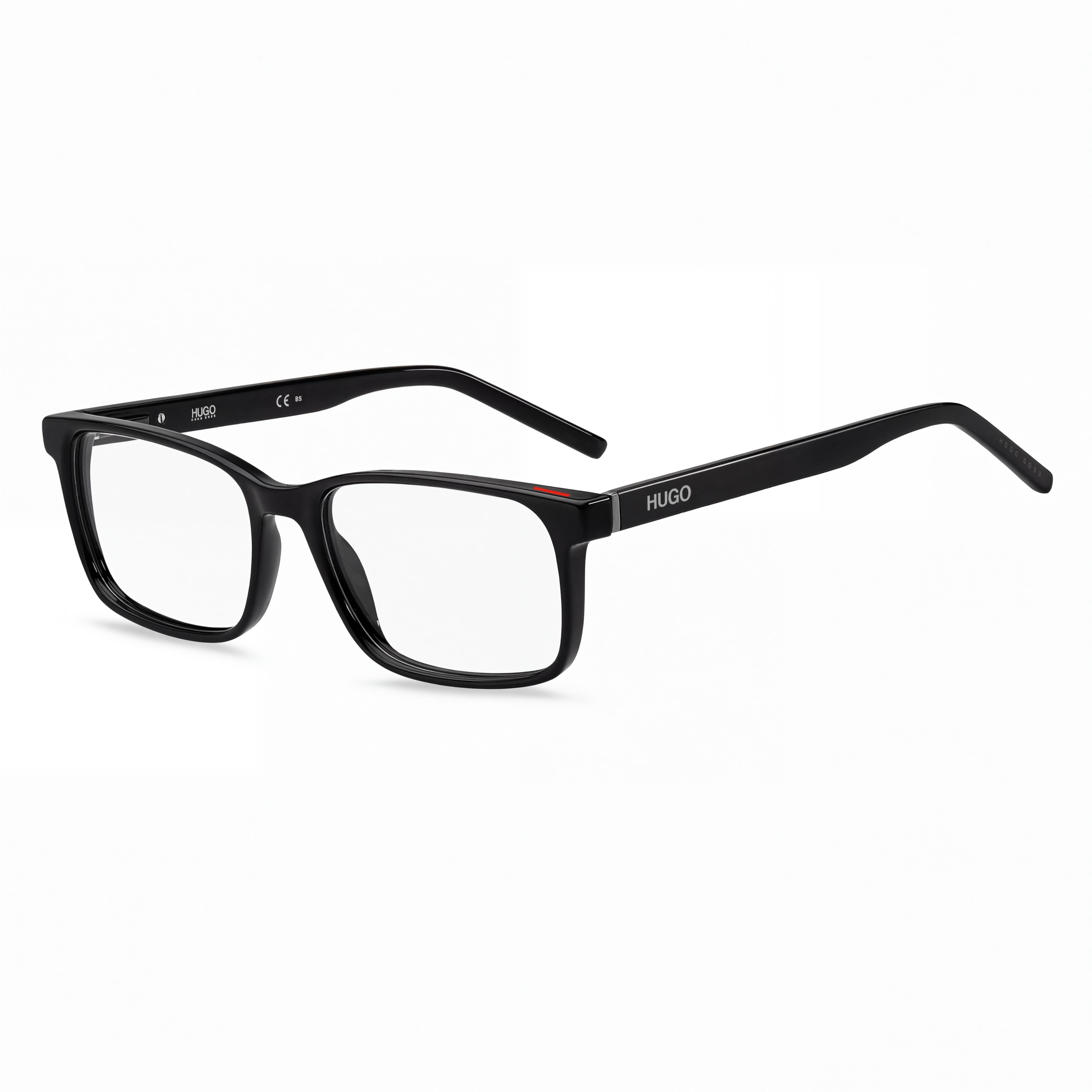 Gafas correctoras unisex HUGO HG 1163 con montura de celulosa negra y lentes de policarbonato, 55 mm, Photo 1