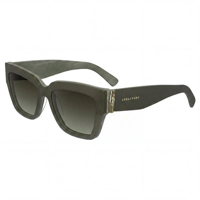 Gafas de sol Longchamp LO745S para mujer con montura de acetato multicolor y lentes color salvia, protección UV, 53 mm