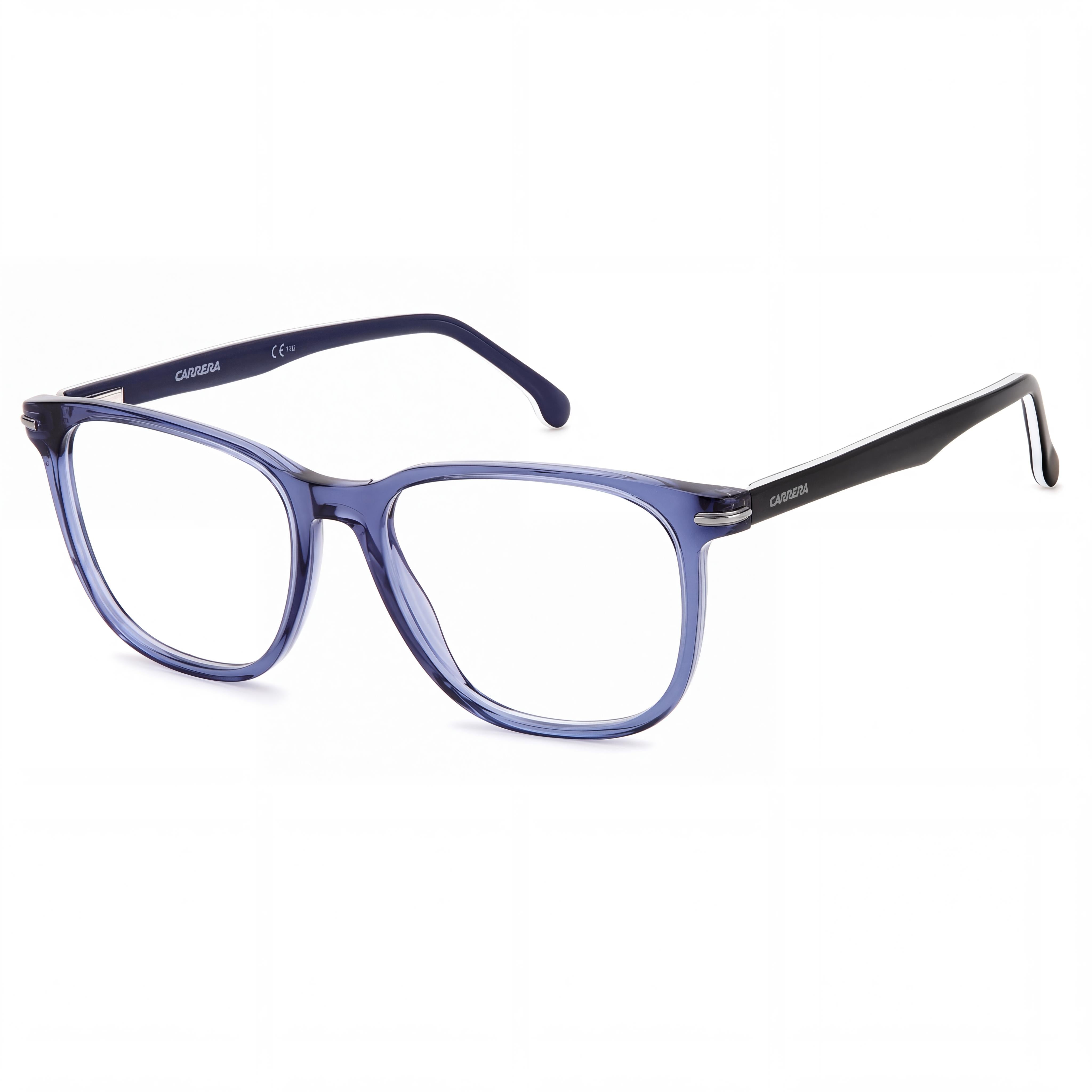 Carrera Modern Unisex Sunglasses featuring a Blue Acetate Frame and Polycarbonate Lenses, Size 53-17-145, Photo 1
