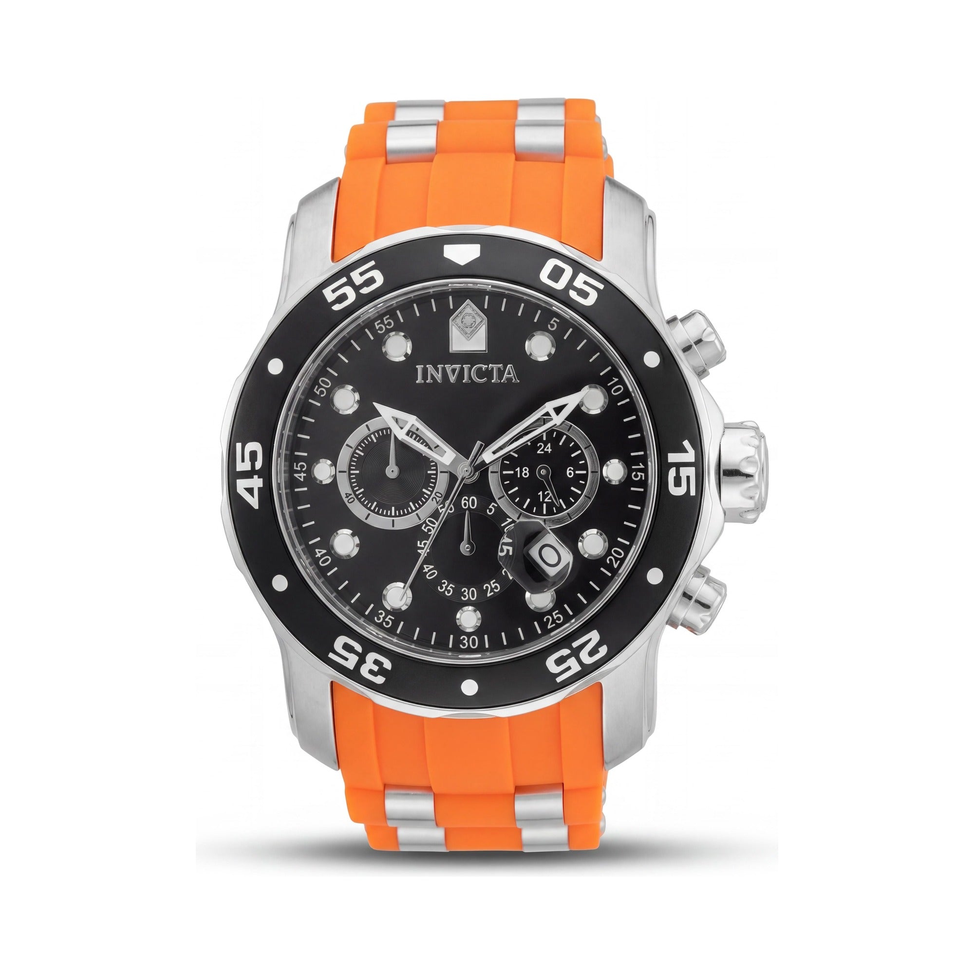 Reloj cronógrafo de cuarzo Invicta Pro Diver - SCUBA 49828 para hombre, 48 mm, acero inoxidable, esfera negra, correa de silicona., Photo 1