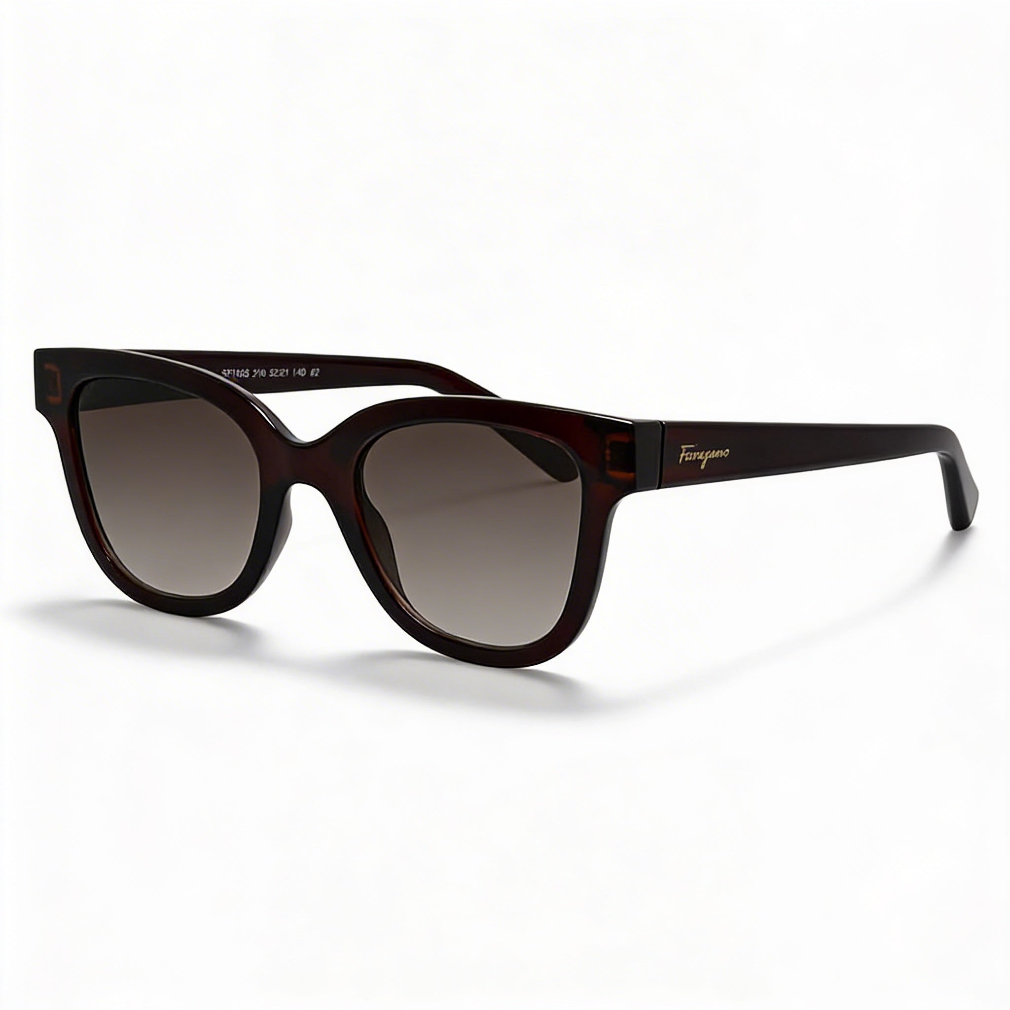 Ferragamo SF1066S Women's Crystal Brown Plastic Frame Grey Gradient UV Sunglasses 52mm, Photo 1